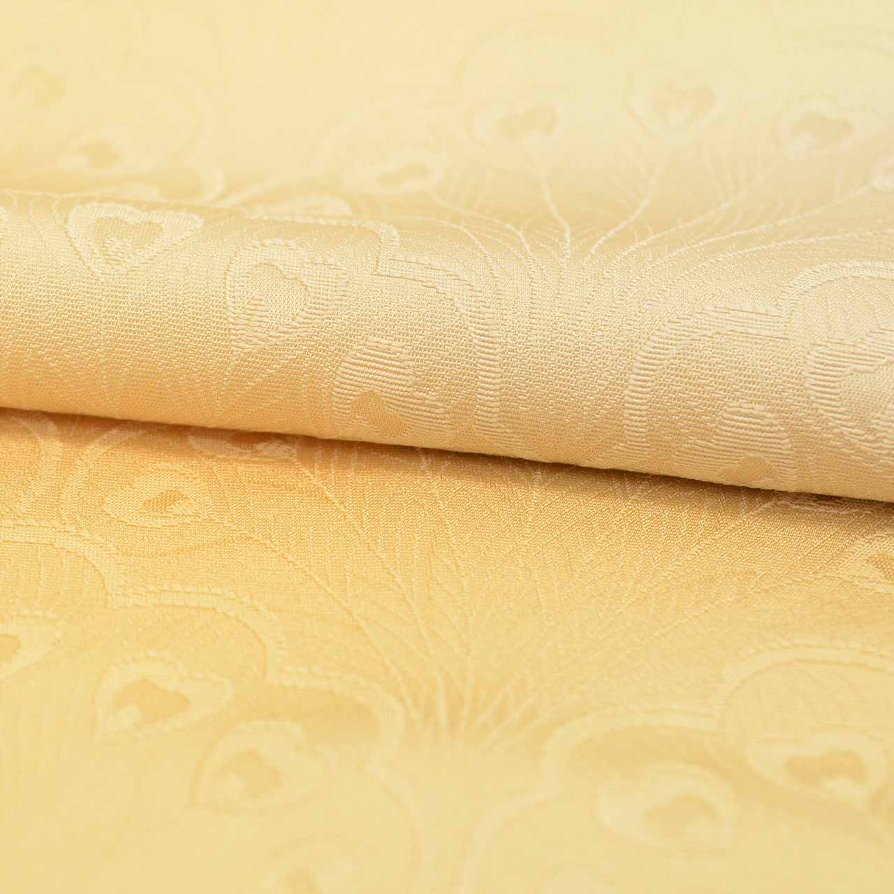 [Used] Recycled Kimono, Komon style, Pure Silk, Size S, Excellent Condition, Length 155.0cm (61.0in), Sleeve Length 64.2cm (25.3in), Lined, Ready-made, Orange Gradation, Silk, Reused, uu2534b 