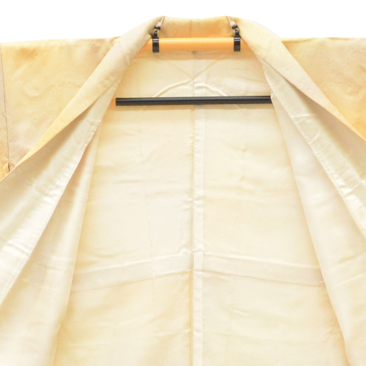 [Used] Recycled Kimono, Komon style, Pure Silk, Size S, Excellent Condition, Length 155.0cm (61.0in), Sleeve Length 64.2cm (25.3in), Lined, Ready-made, Orange Gradation, Silk, Reused, uu2534b 
