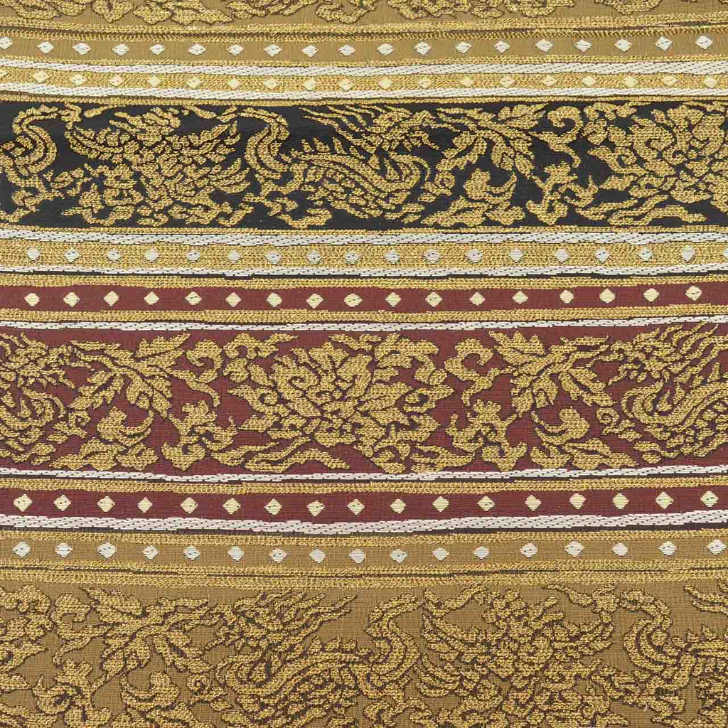 Vintage Japanese Obi | Fukuro Obi | Gold Silk | Stripe Floral Pattern | Formal | Sustainable | Sustainable | uu2543b