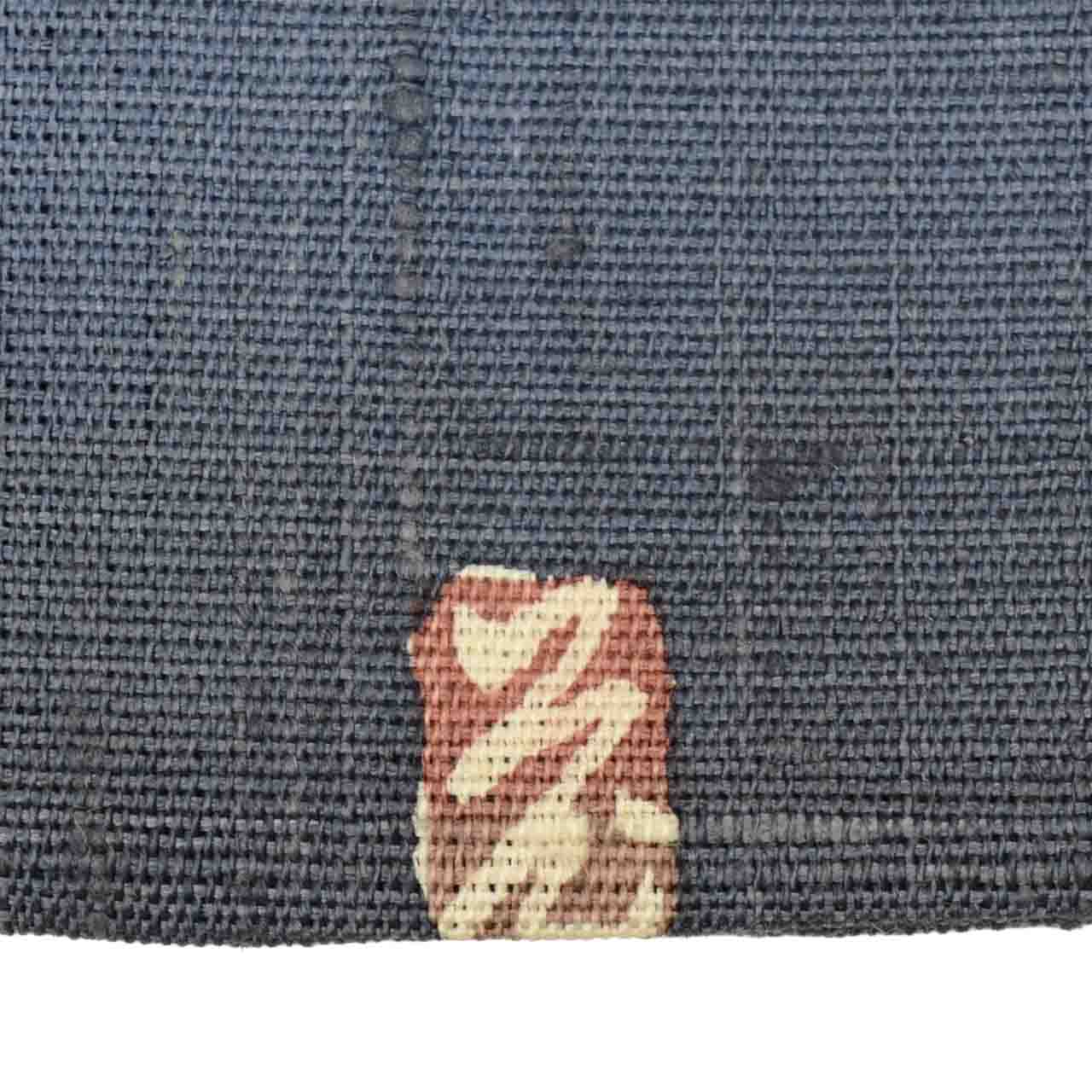 Vintage Japanese Obi | Nagoya Obi | Gray Silk Tsumugi | Geometric Pattern | Artist Signed | Excellent | Sustainable | Sustainable | uu2548b