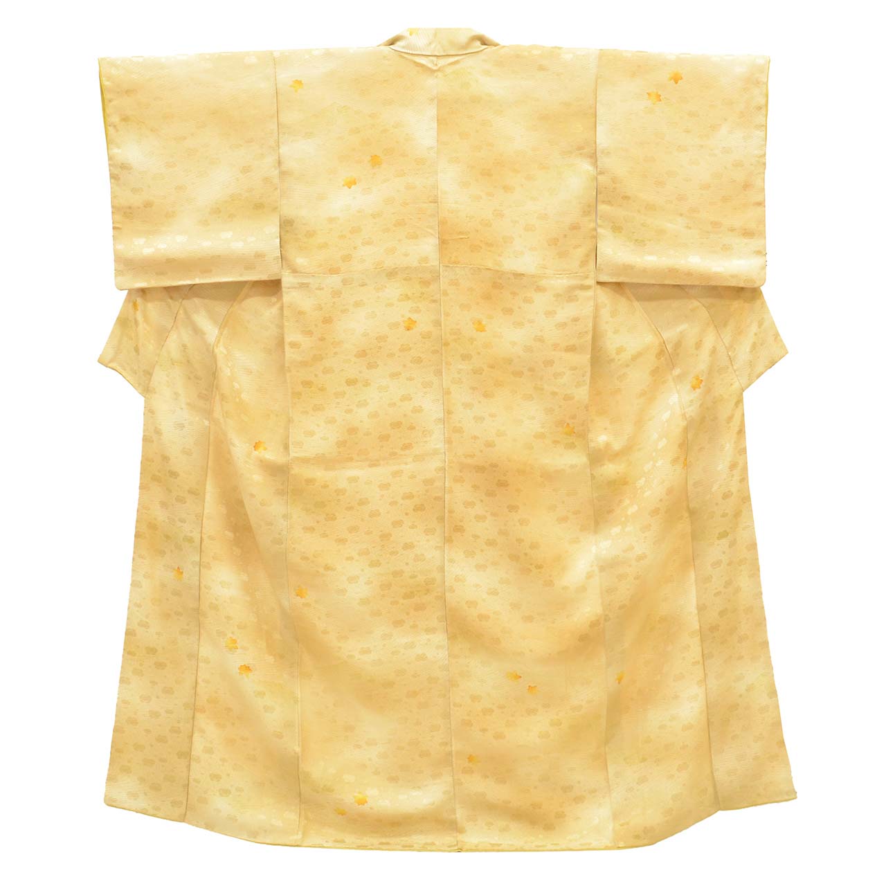 [Used] Recycled Kimono, Komon Kimono, Pure Silk, Size M (Slightly Plus Size L), Excellent Condition, Length 157.5cm (62.0in), Sleeve Length 64.0cm (25.2in), Lined, Ready-made, Brown, Floral Pattern, Silk, Reused, uu2554b 