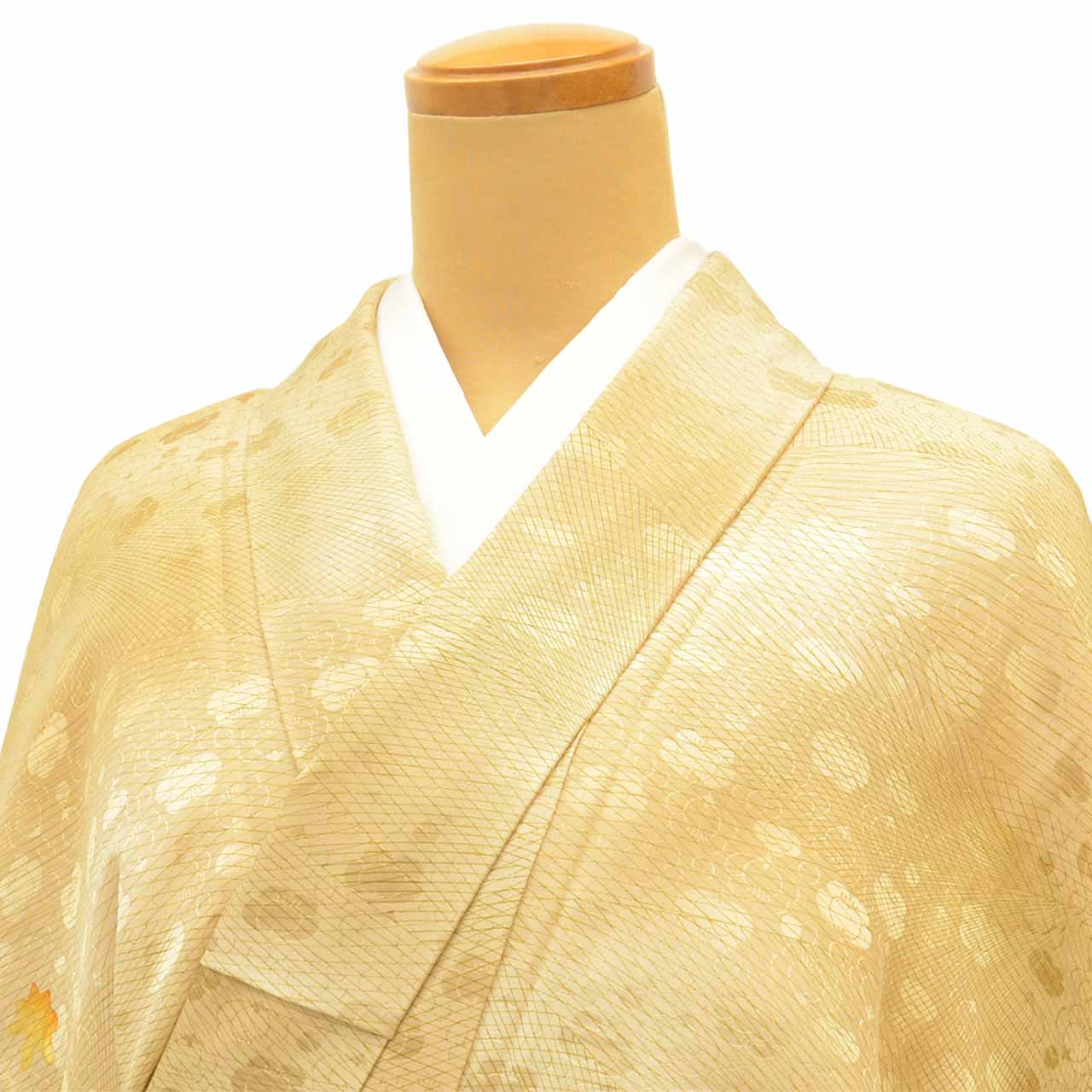 [Used] Recycled Kimono, Komon Kimono, Pure Silk, Size M (Slightly Plus Size L), Excellent Condition, Length 157.5cm (62.0in), Sleeve Length 64.0cm (25.2in), Lined, Ready-made, Brown, Floral Pattern, Silk, Reused, uu2554b 