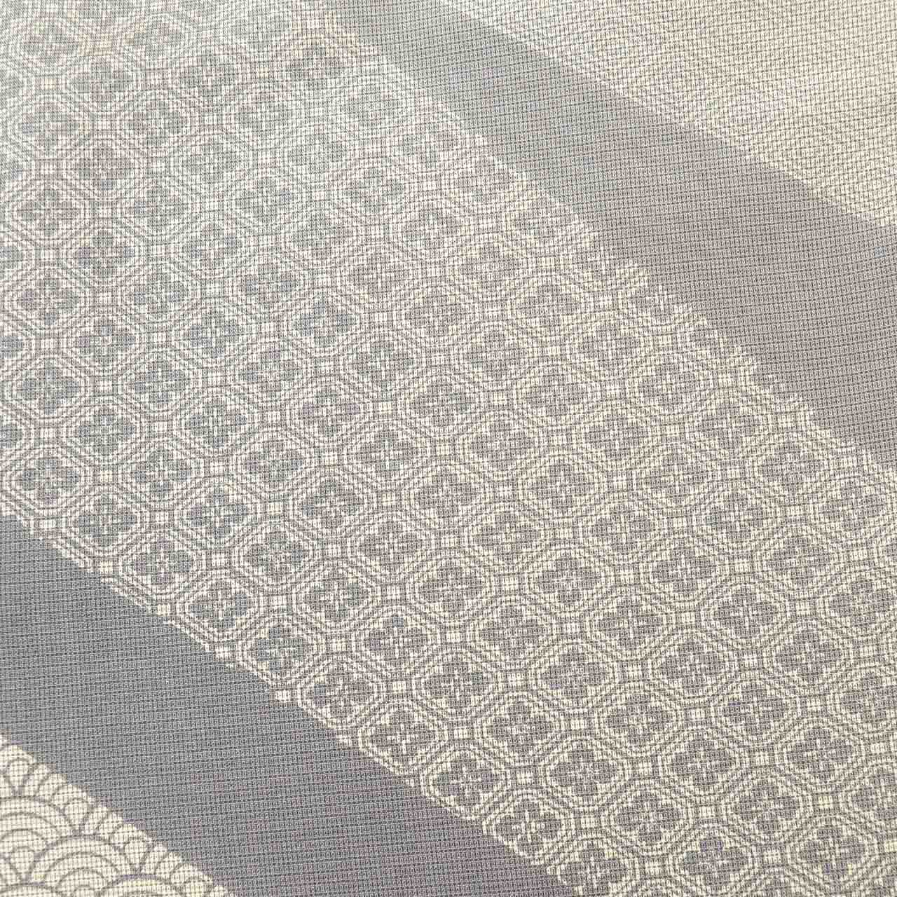 Vintage Japanese Kimono | Shiozawa Tsumugi | Gray Silk | Houmongi-style | Pearl-tone | Unused | Size M-L | Sustainable | uu2555b