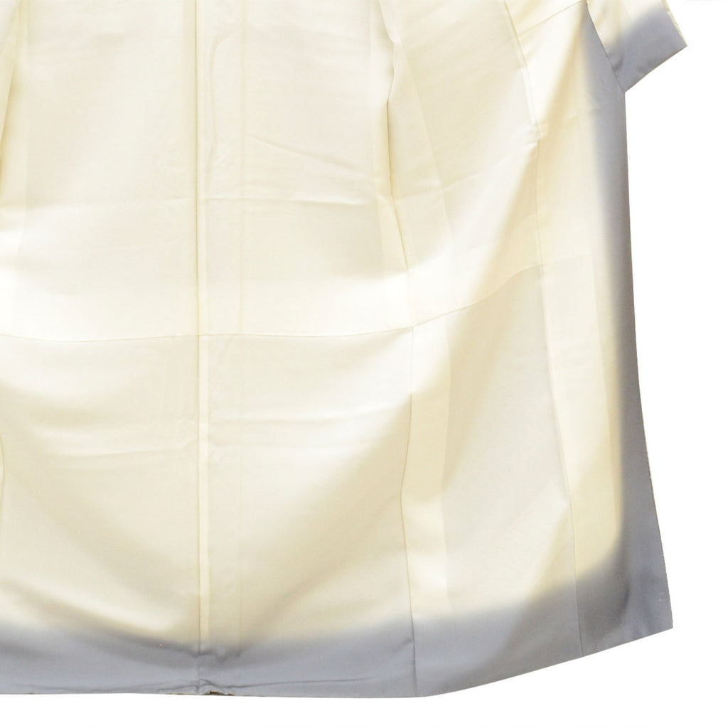Vintage Japanese Kimono | Shiozawa Tsumugi | Gray Silk | Houmongi-style | Pearl-tone | Unused | Size M-L | Sustainable | uu2555b