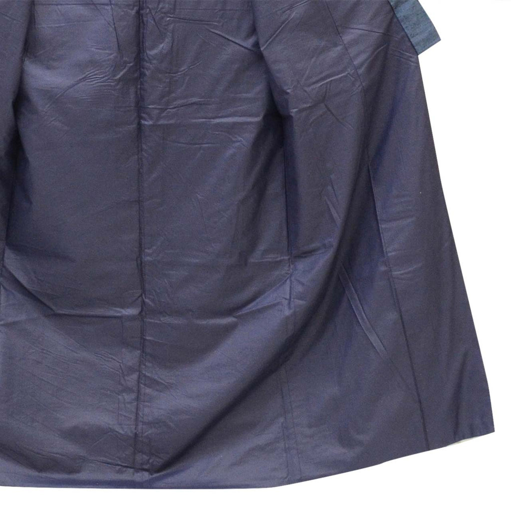 [Used] Recycled Kimono and Haori Ensemble for Men, Hige Tsumugi Silk, Sleeve Length 74.0cm (29.1in), Body Length 156.5cm (61.6in), Size LL, Navy Blue, Men's uu2562b 