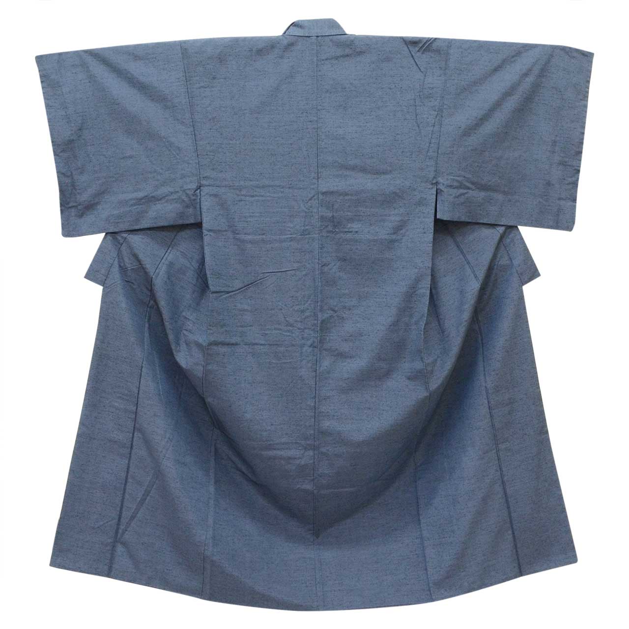 [Used] Recycled Kimono and Haori Ensemble for Men, Hige Tsumugi Silk, Sleeve Length 74.0cm (29.1in), Body Length 156.5cm (61.6in), Size LL, Navy Blue, Men's uu2562b 