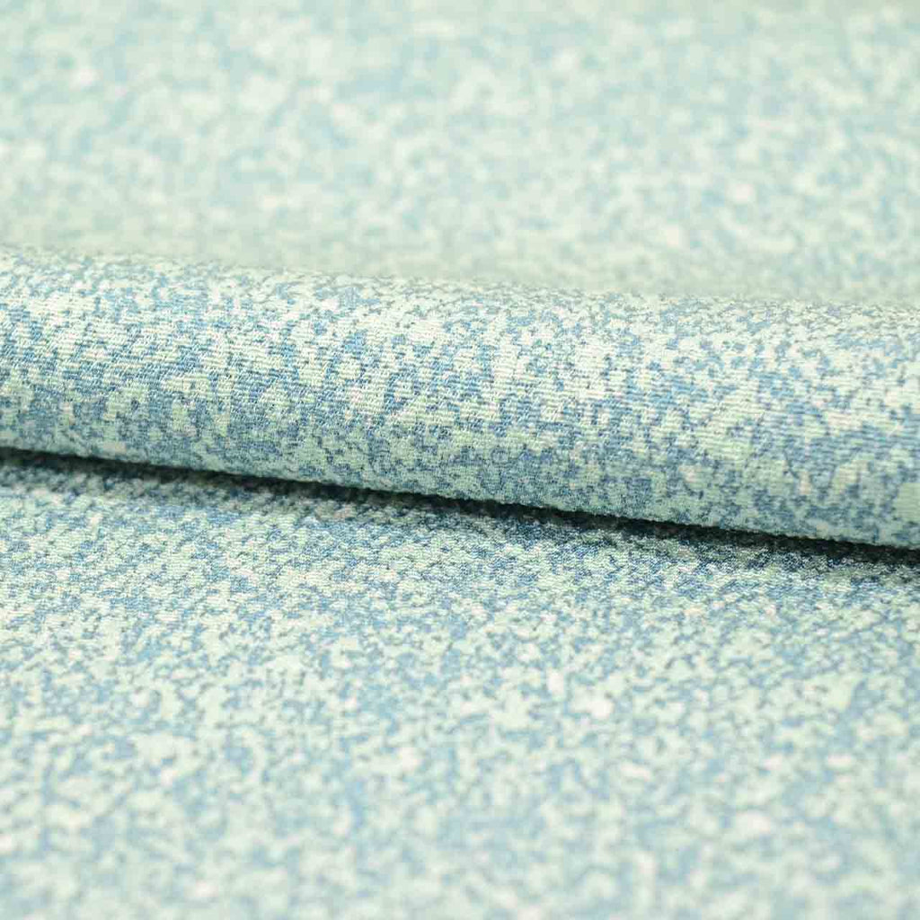 [Used] Recycled Kimono, Komon style, Pure Silk, Size M, Excellent Condition, Length 157.0cm (61.8in), Kyo-Yuzen artist Matsui Seisei, Sleeve length 63.3cm (24.9in), Lined, Ready-made, Signed, Blue mottled, Silk, Reused uu2582b 