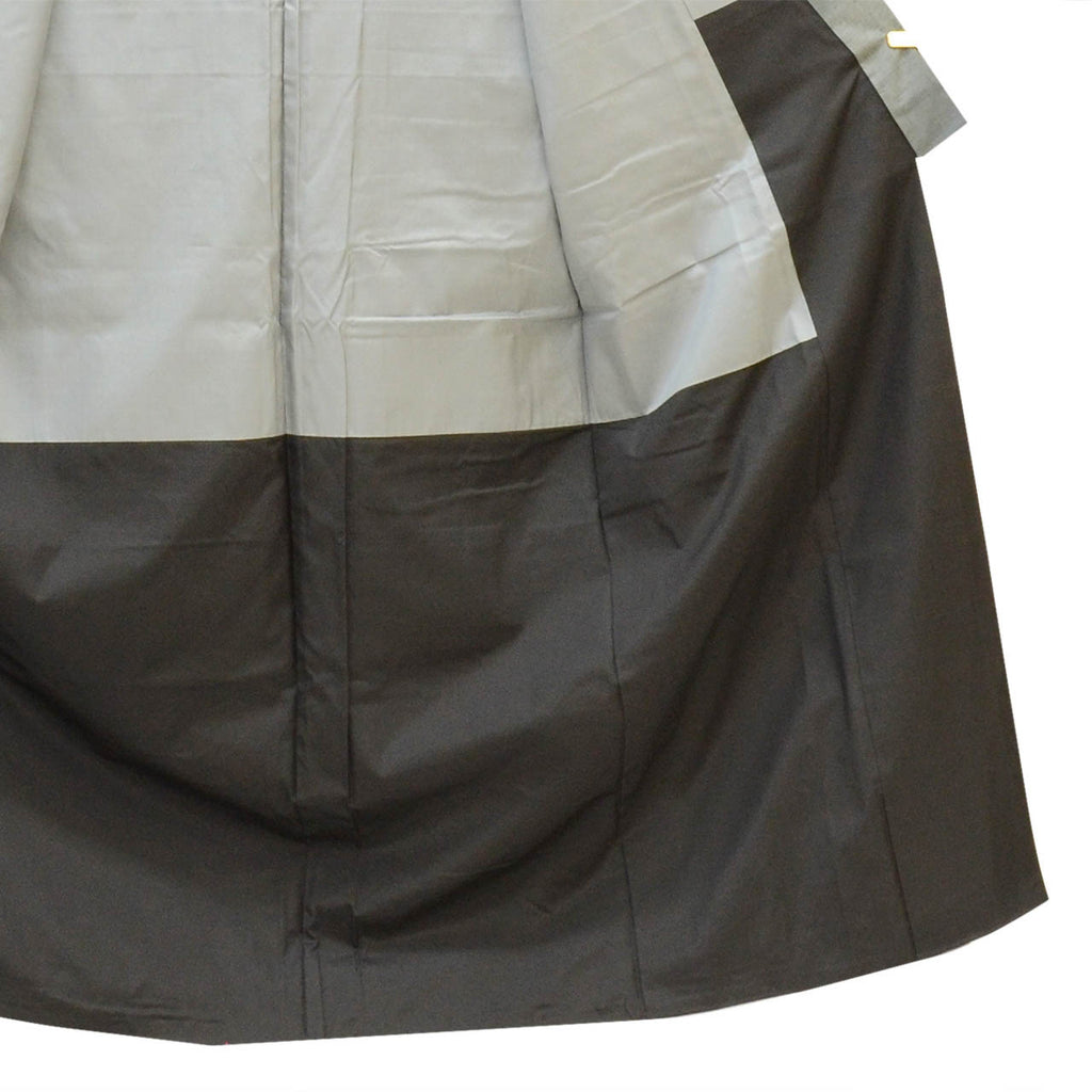 Vintage Japanese Kimono | Men's Yuki Tsumugi | Blue Gray Silk | UNESCO Heritage | Pearl-tone | Tall Size LL | Sustainable | uu2583b