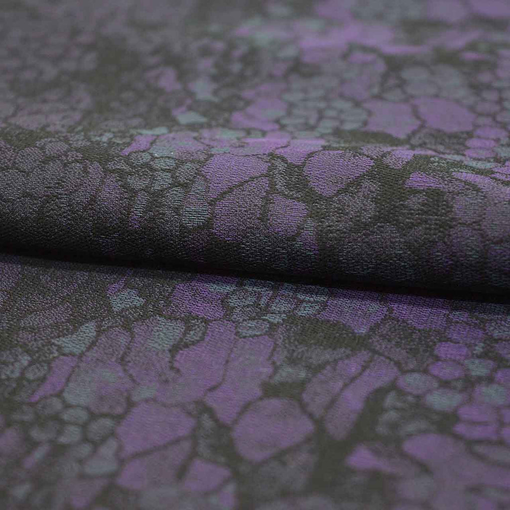 Vintage Japanese Kimono | Omeshi Kimono | Black Silk | Grape Pattern | Pearl-tone | Unused | Tall Size LL | Sustainable | uu2588b