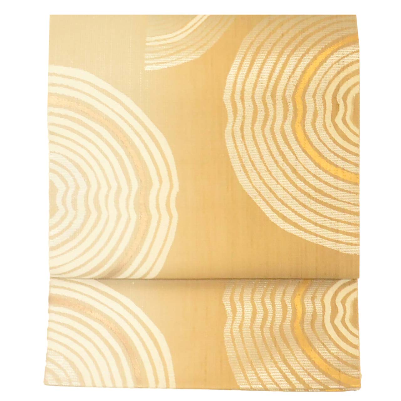 Vintage Japanese Obi | Sha-re Fukuro Obi | Brown Silk Tsumugi | Semicircle Gold Thread | Sustainable | uu2599b