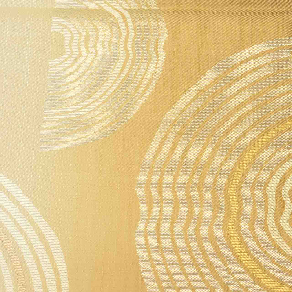 Vintage Japanese Obi | Sha-re Fukuro Obi | Brown Silk Tsumugi | Semicircle Gold Thread | Sustainable | uu2599b