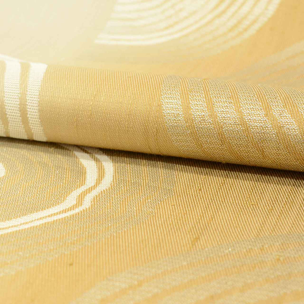 Vintage Japanese Obi | Sha-re Fukuro Obi | Brown Silk Tsumugi | Semicircle Gold Thread | Sustainable | uu2599b