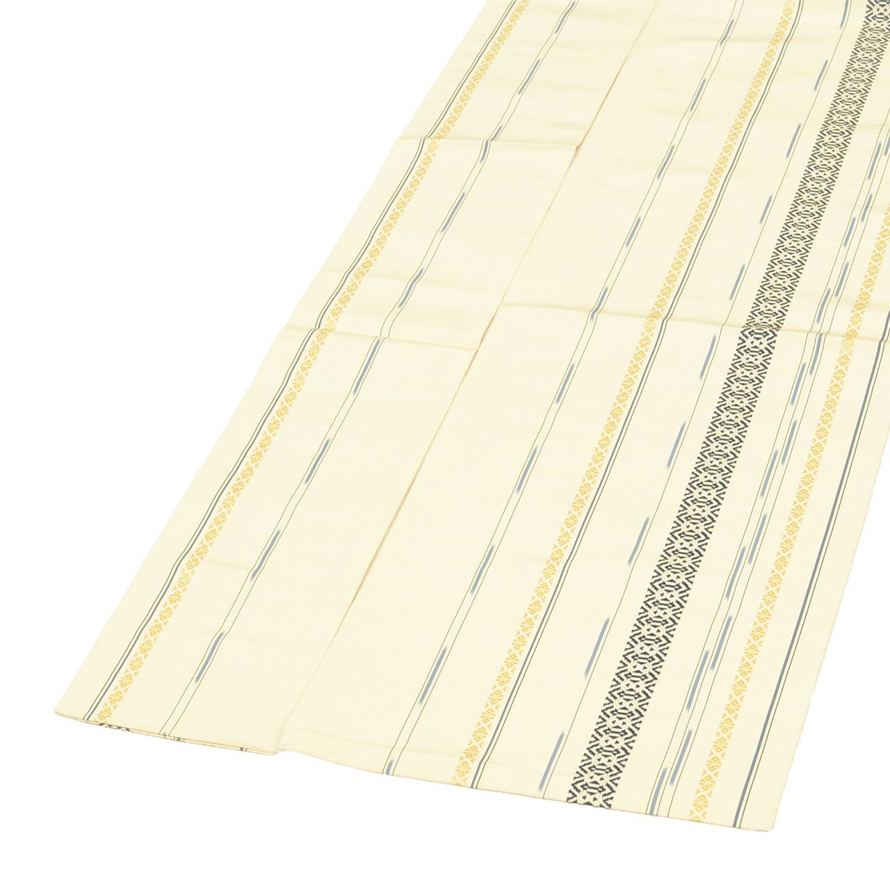 Vintage Japanese Obi | Nagoya Obi | Cream Silk | Kenjo Pattern | Hakata-ori Handwoven | Certified | Sustainable | uu2605b