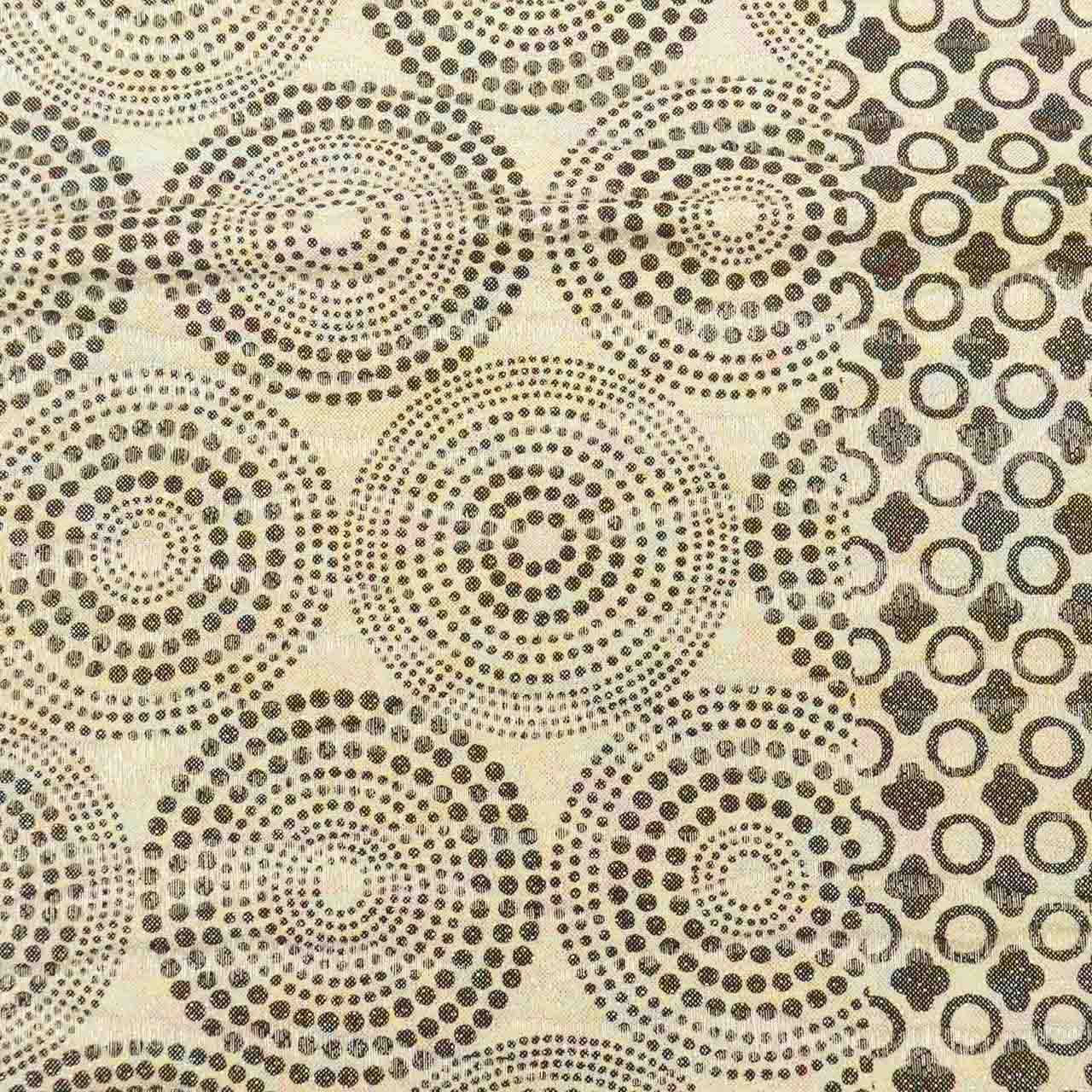 Vintage Japanese Obi | Fukuro Obi | Gray Silver Silk | Circle Pattern | Fukure-ori | Semi-formal | Sustainable | uu2606b