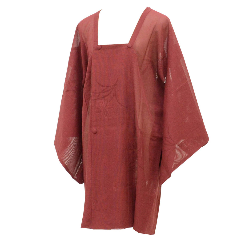 Vintage Japanese Kimono | Summer Michiyuki Coat | Red Silk Ro | Floral | Excellent | Sustainable | uu2623b