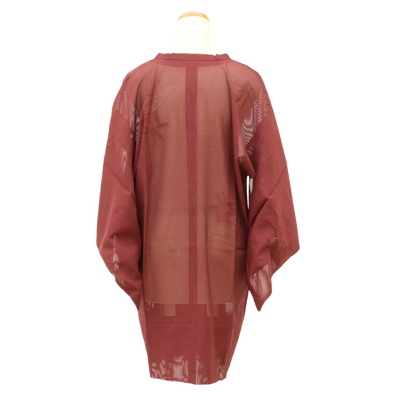 Vintage Japanese Kimono | Summer Michiyuki Coat | Red Silk Ro | Floral | Excellent | Sustainable | uu2623b