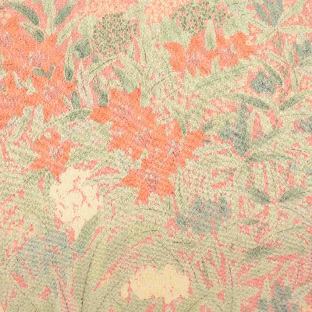 [Used] Recycled Kimono, Komon style, Pure Silk, Size SS (Small Height), Good Condition, Length 147.0cm (57.9in), Sleeve Length 61.5cm (24.2in), Lined, Ready-made, Crepe fabric, Pink, Floral pattern, Silk, Reused, uu2674b 