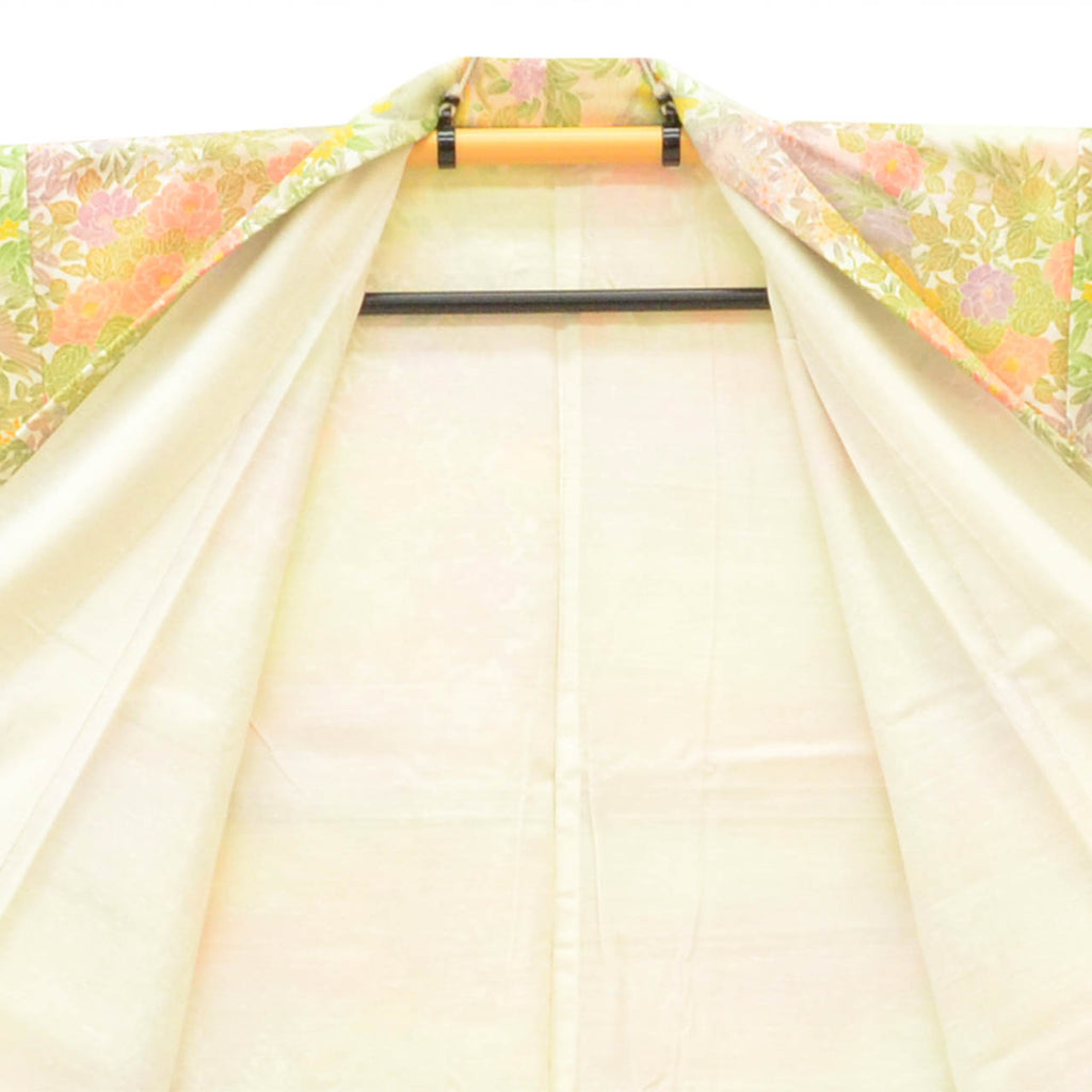 [Used] Recycled Kimono, Komon style, Synthetic fiber, Size M (slightly larger than L), Good condition, Length 158.0cm (62.2in), Sleeve length 65.8cm (25.9in), Lined, Ready-made, Unused, Washable kimono, Reuse uu2677b 