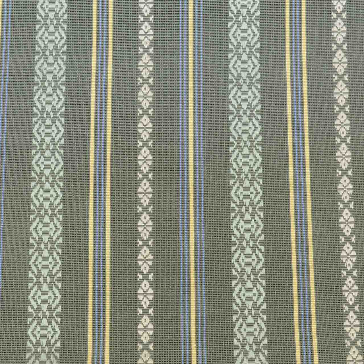 Vintage Japanese Obi | Summer Nagoya Obi | Green Silk Sha | Kenjo Pattern | Hakata-ori | Sustainable | uu2684b