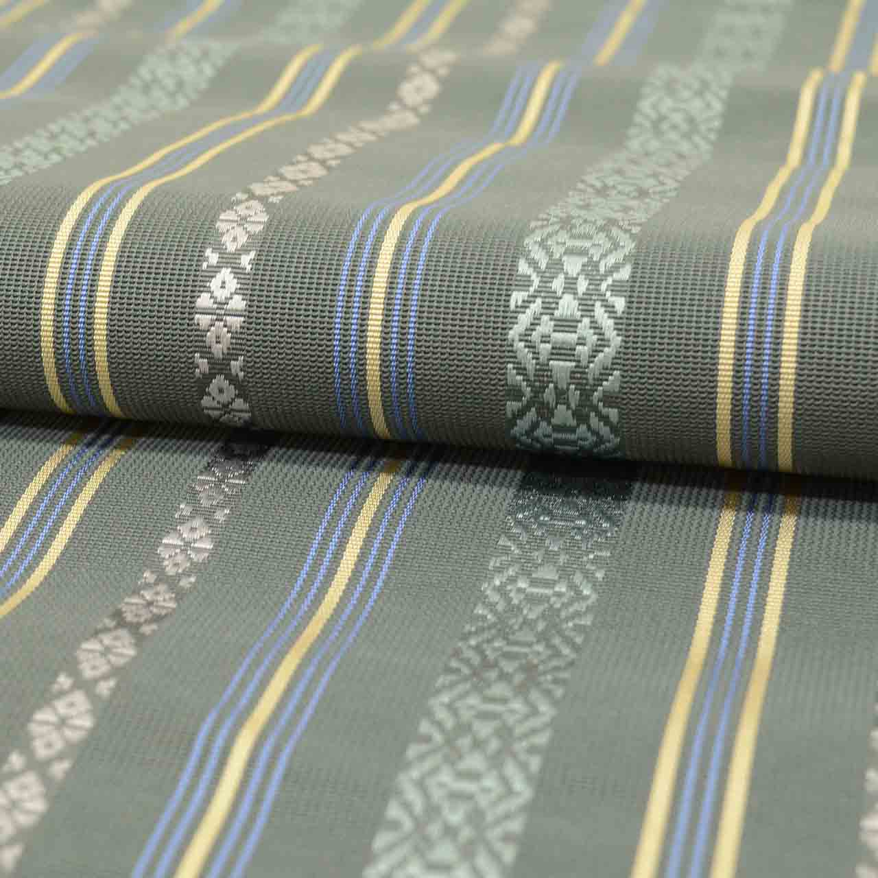 Vintage Japanese Obi | Summer Nagoya Obi | Green Silk Sha | Kenjo Pattern | Hakata-ori | Sustainable | uu2684b