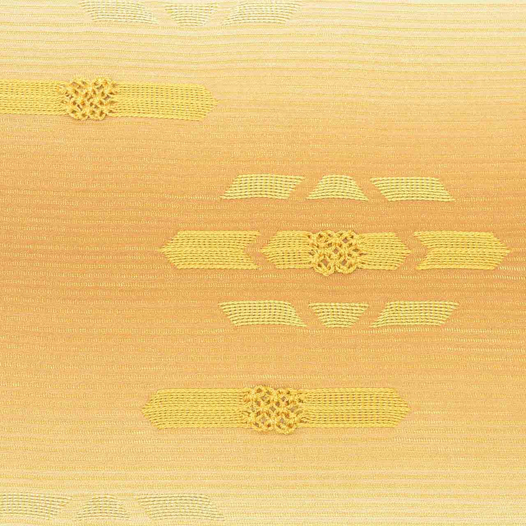 Vintage Japanese Obi | Fukuro Obi | Tan Gold Silk | Stripe | Kawari-ori | Formal | Sustainable | uu2691b