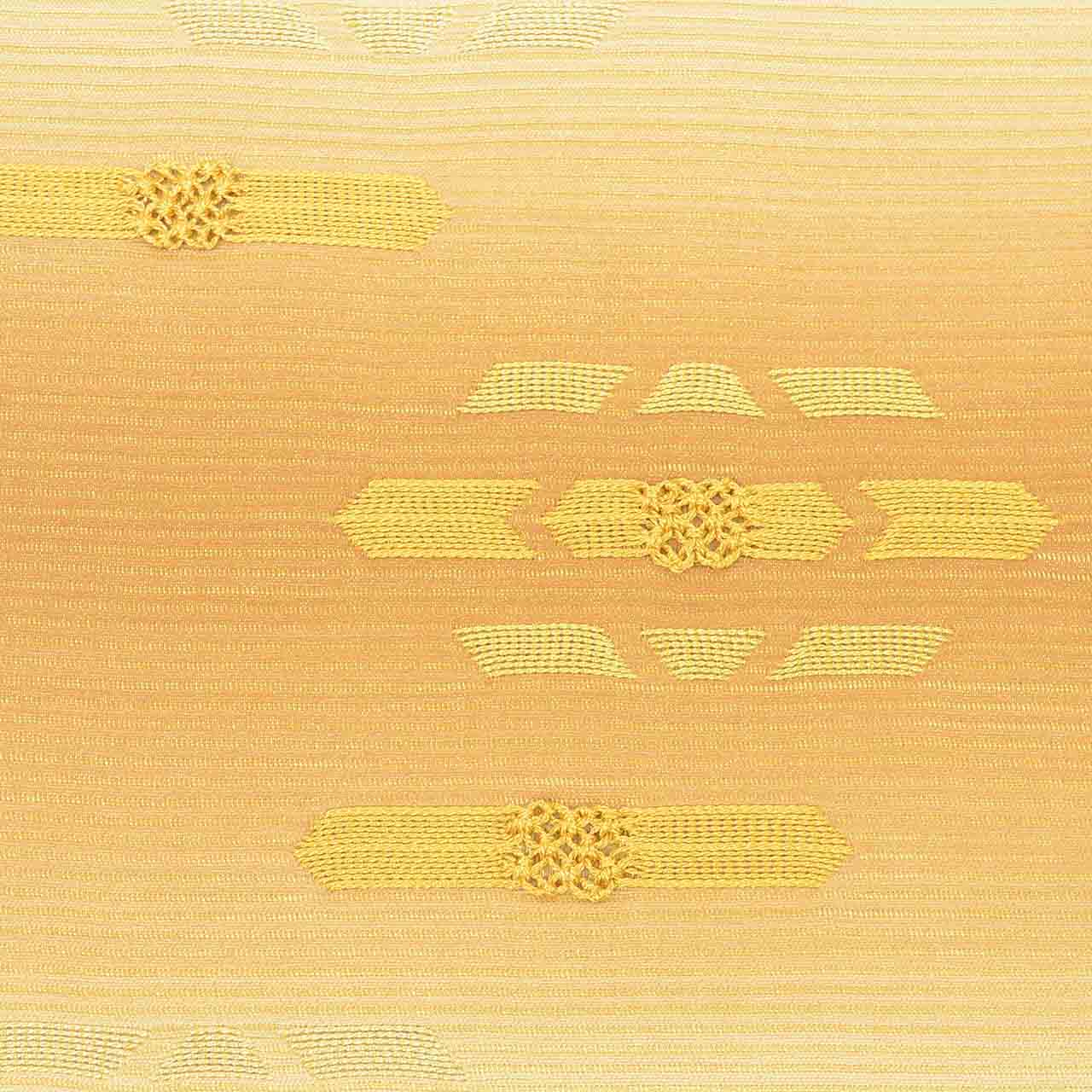 Vintage Japanese Obi | Fukuro Obi | Tan Gold Silk | Stripe | Kawari-ori | Formal | Sustainable | uu2691b