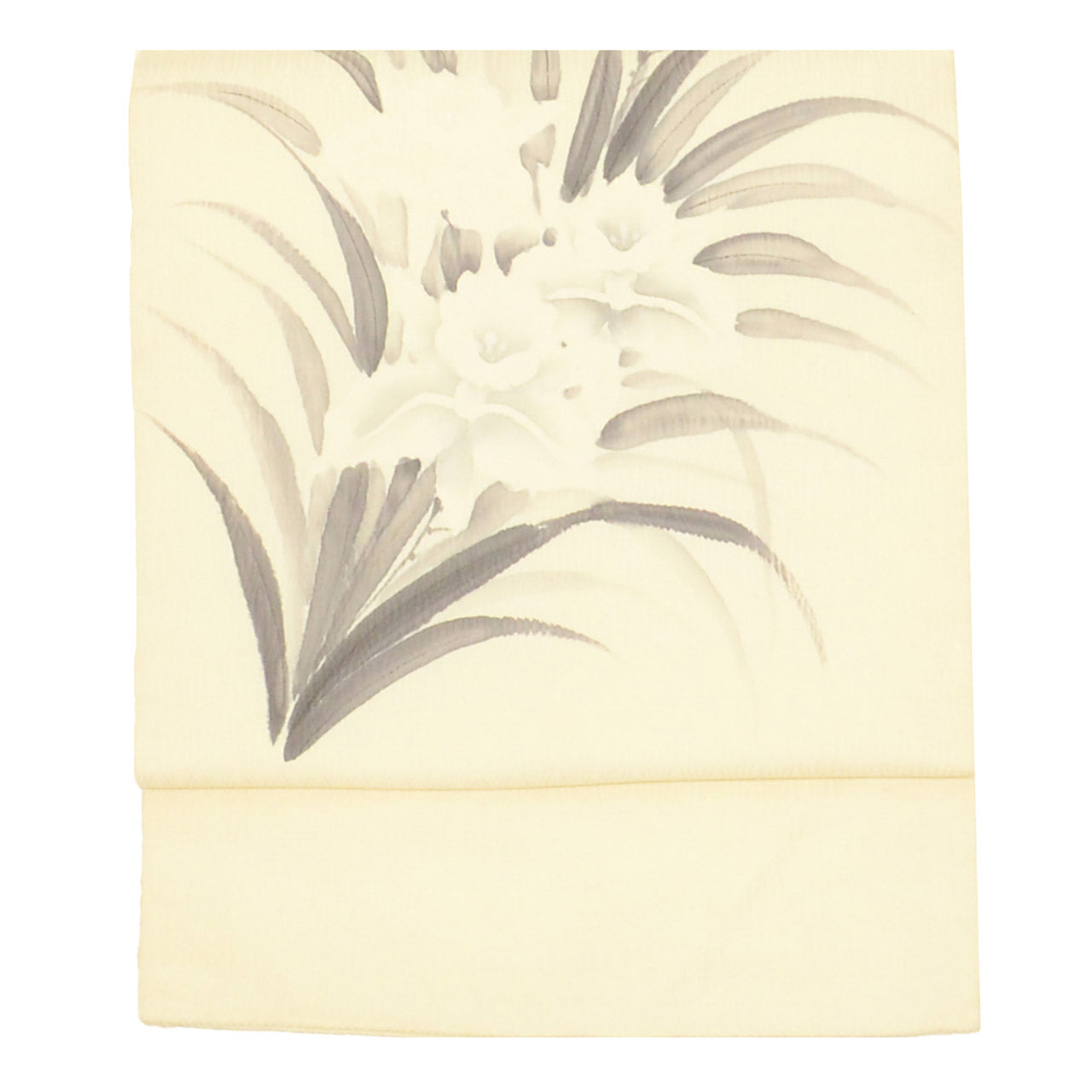 Vintage Japanese Obi | Nagoya Obi | White Silk | Floral Pattern | Casual Semi-formal | Sustainable | uu2692b