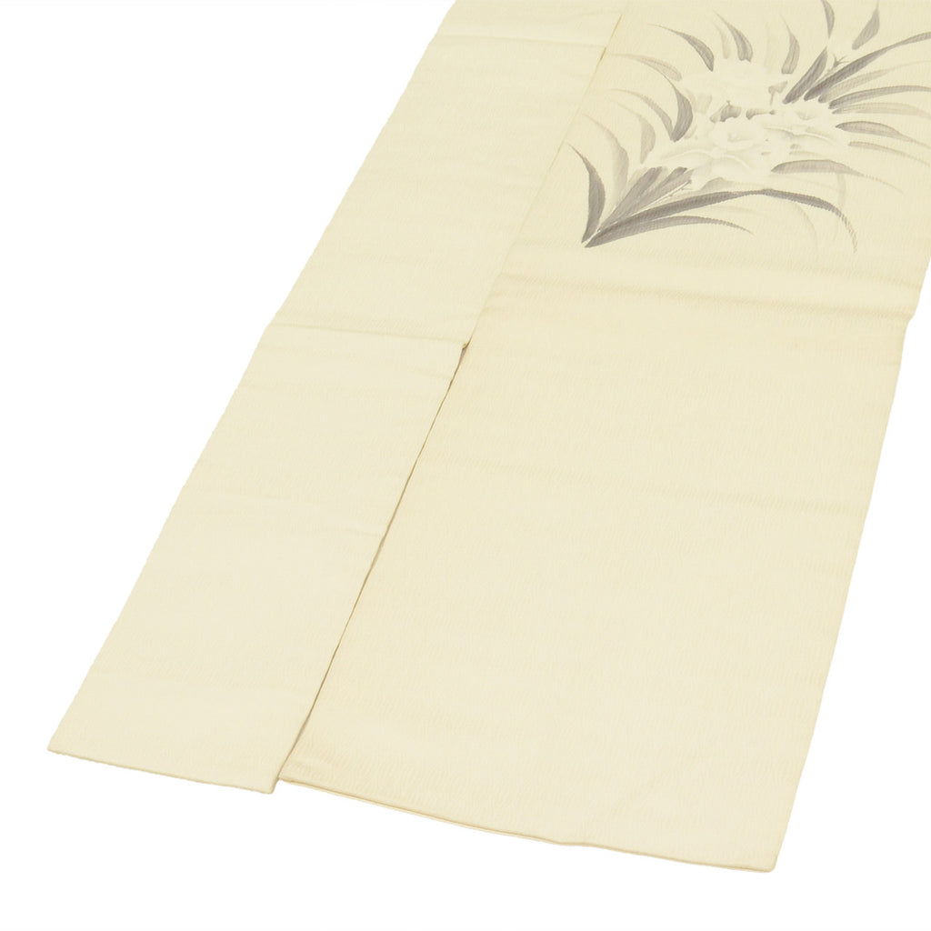 Vintage Japanese Obi | Nagoya Obi | White Silk | Floral Pattern | Casual Semi-formal | Sustainable | uu2692b