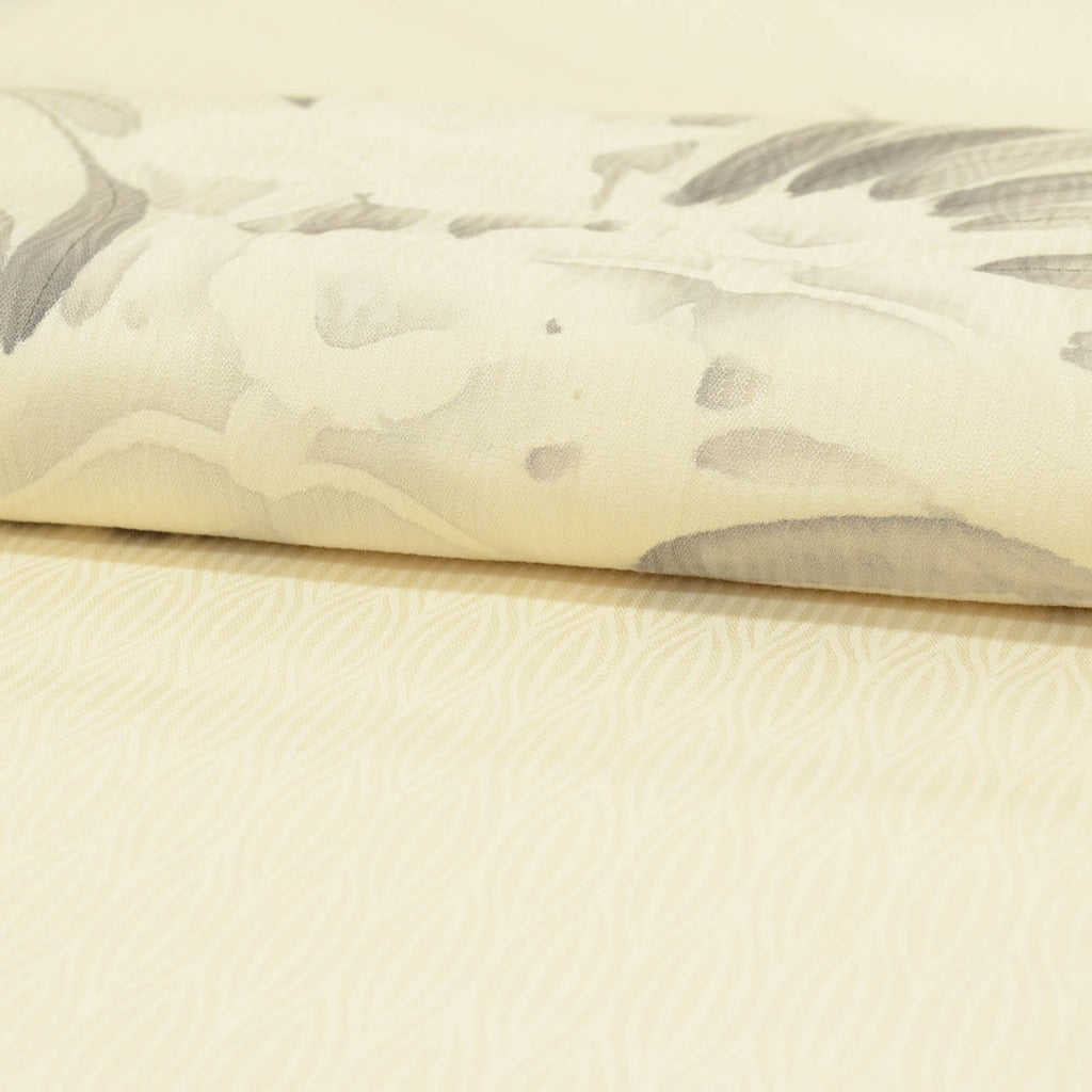 Vintage Japanese Obi | Nagoya Obi | White Silk | Floral Pattern | Casual Semi-formal | Sustainable | uu2692b