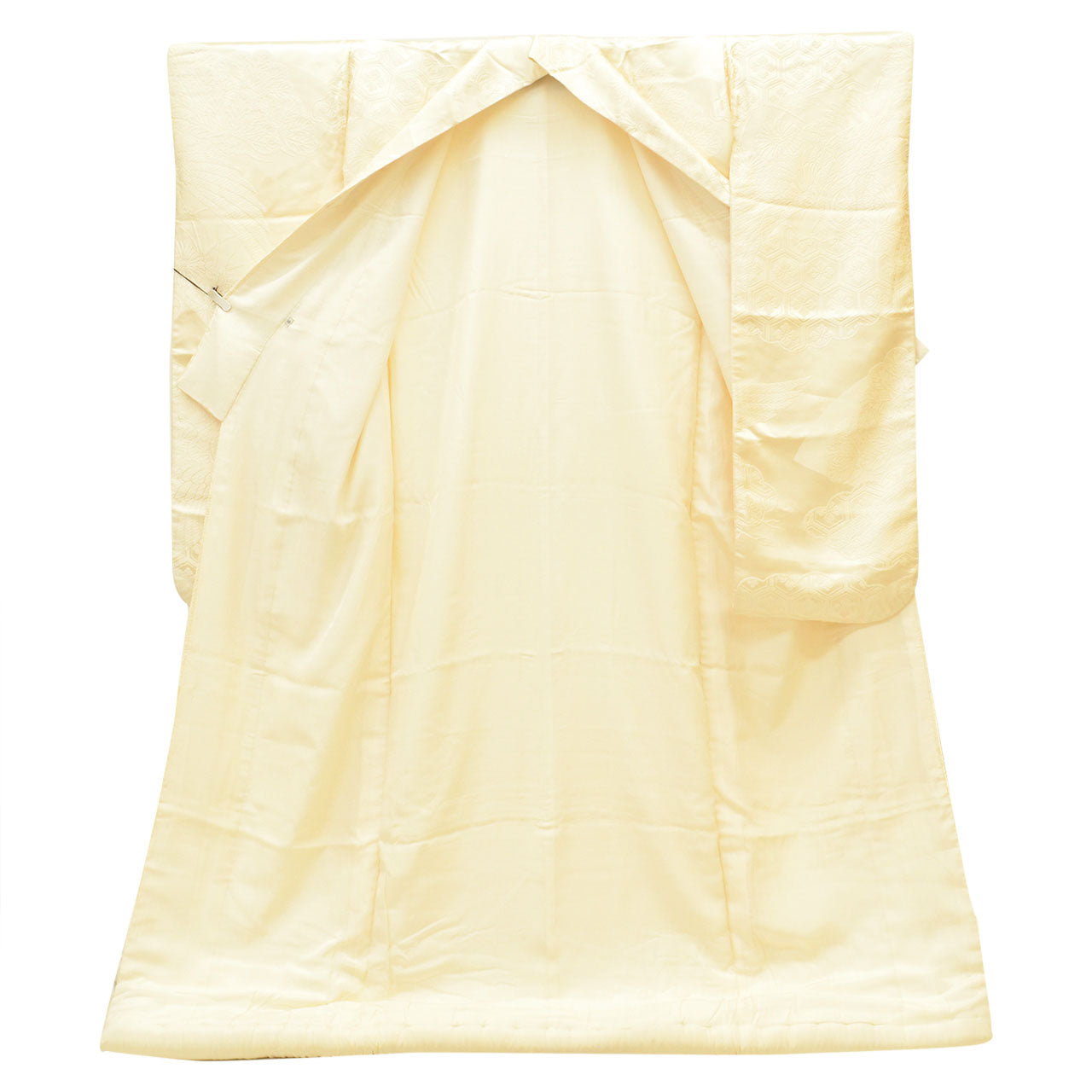 Vintage Japanese Kimono | Shiromuku | Cream Silk | Crane Flower Diamond | Kara-ori | Wedding | Sustainable | uu2701b