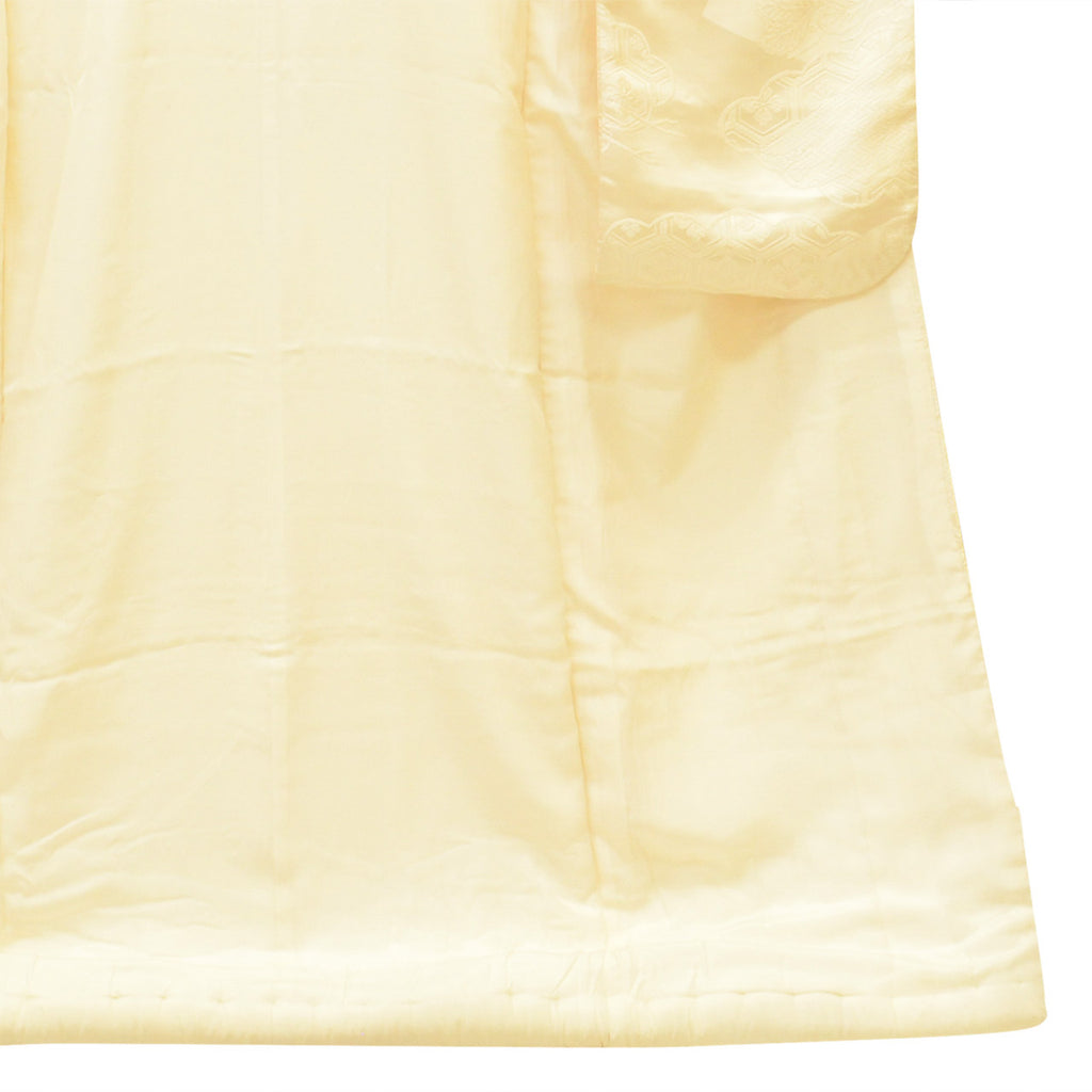 Vintage Japanese Kimono | Shiromuku | Cream Silk | Crane Flower Diamond | Kara-ori | Wedding | Sustainable | uu2701b