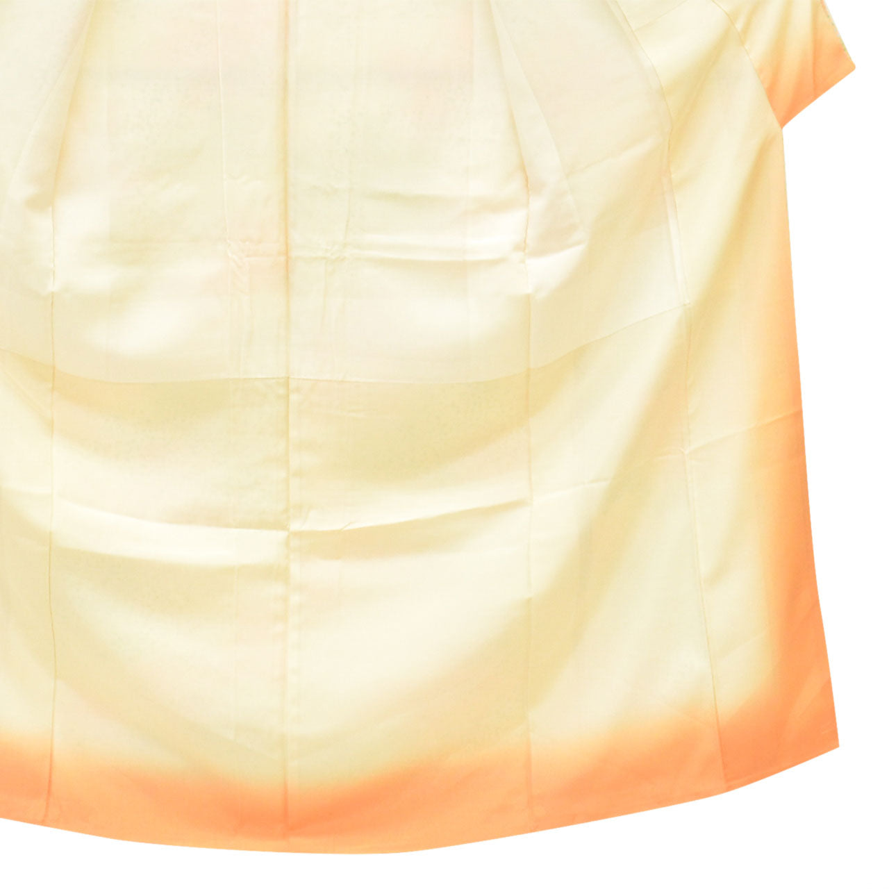 [Used] Recycled Kimono, Komon (small pattern), Pure Silk, Size S, Good Condition, Length 153.5cm (60.4in), Sleeve Length 63.0cm (24.8in), Lined, Ready-made, Unused, Orange, Gradation, Arare (hailstone pattern), Silk, Reuse, uu2719b 