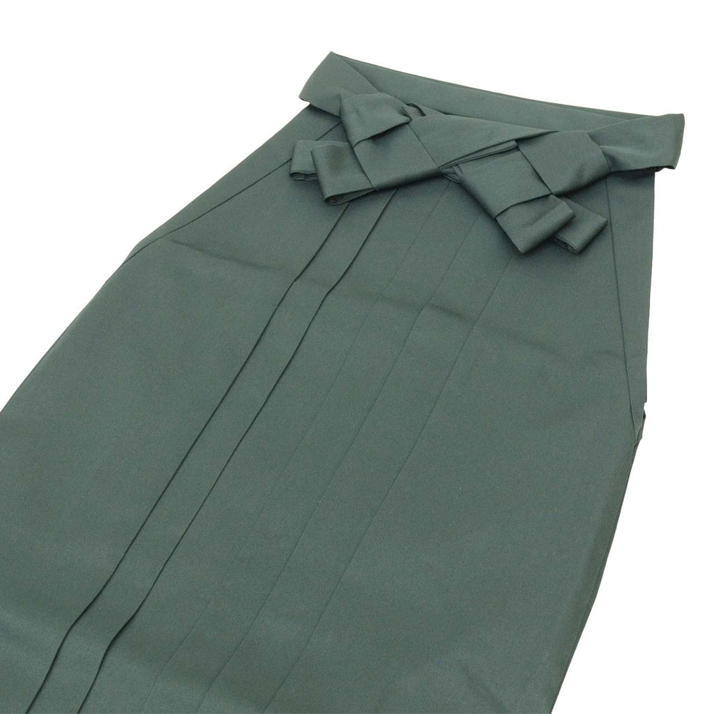 Vintage Japanese Hakama | Women's Synthetic Hakama | Dark Green | Andon Style | Graduation | Sustainable | uu2723b