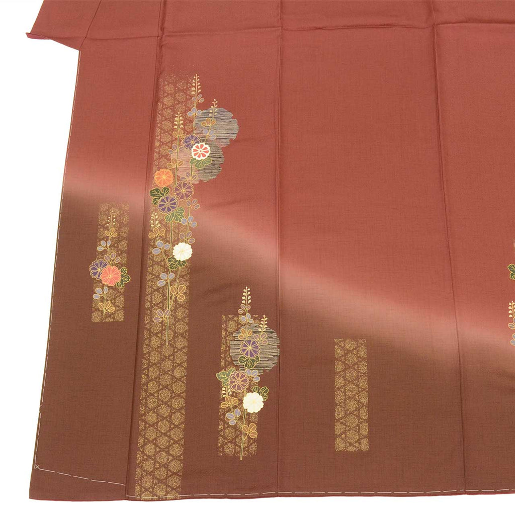 Vintage Japanese Kimono | Tsukesage | Silk | Gold Foil | Tall Size LL | Excellent | Sustainable | uu2729b