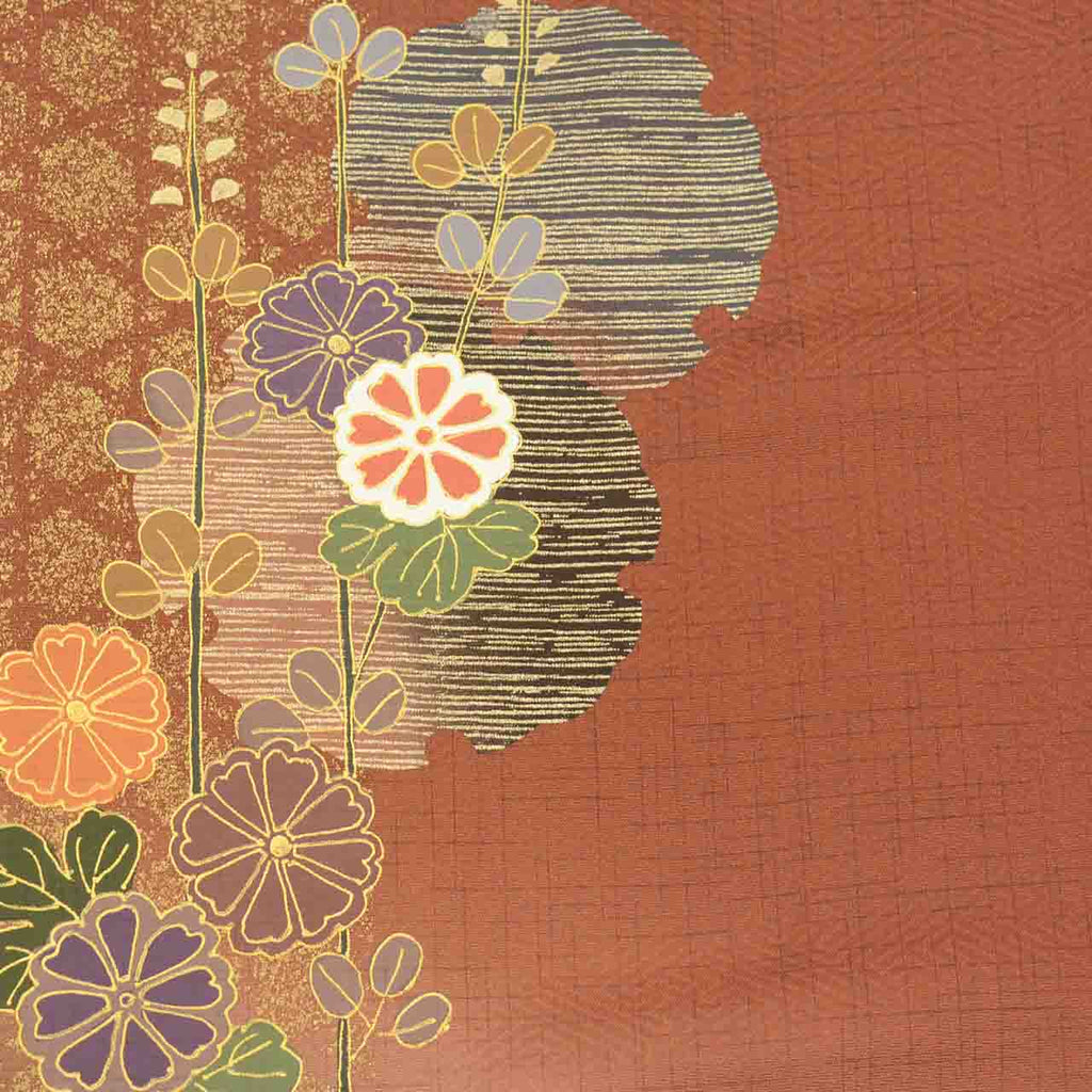 Vintage Japanese Kimono | Tsukesage | Silk | Gold Foil | Tall Size LL | Excellent | Sustainable | uu2729b
