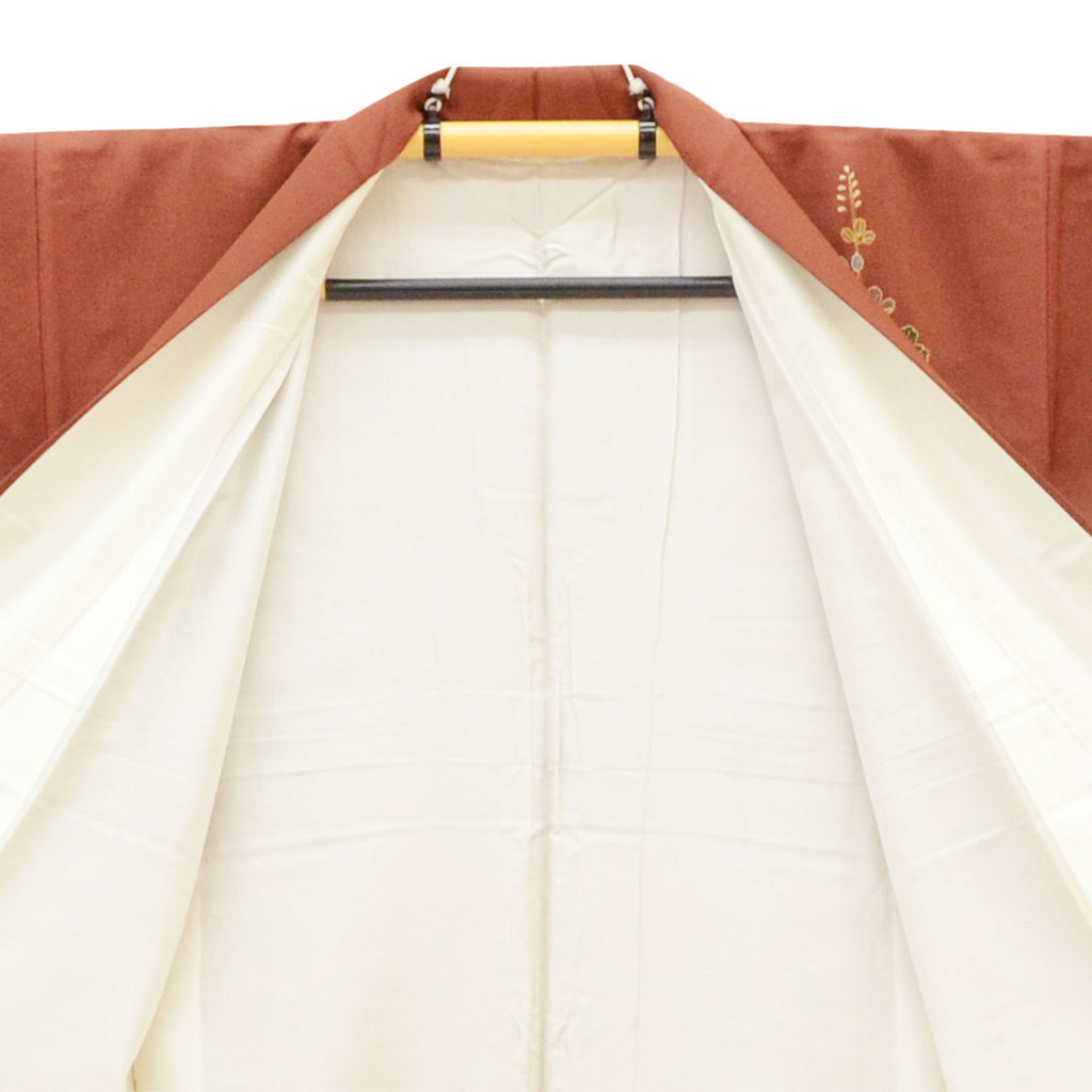 Vintage Japanese Kimono | Tsukesage | Silk | Gold Foil | Tall Size LL | Excellent | Sustainable | uu2729b