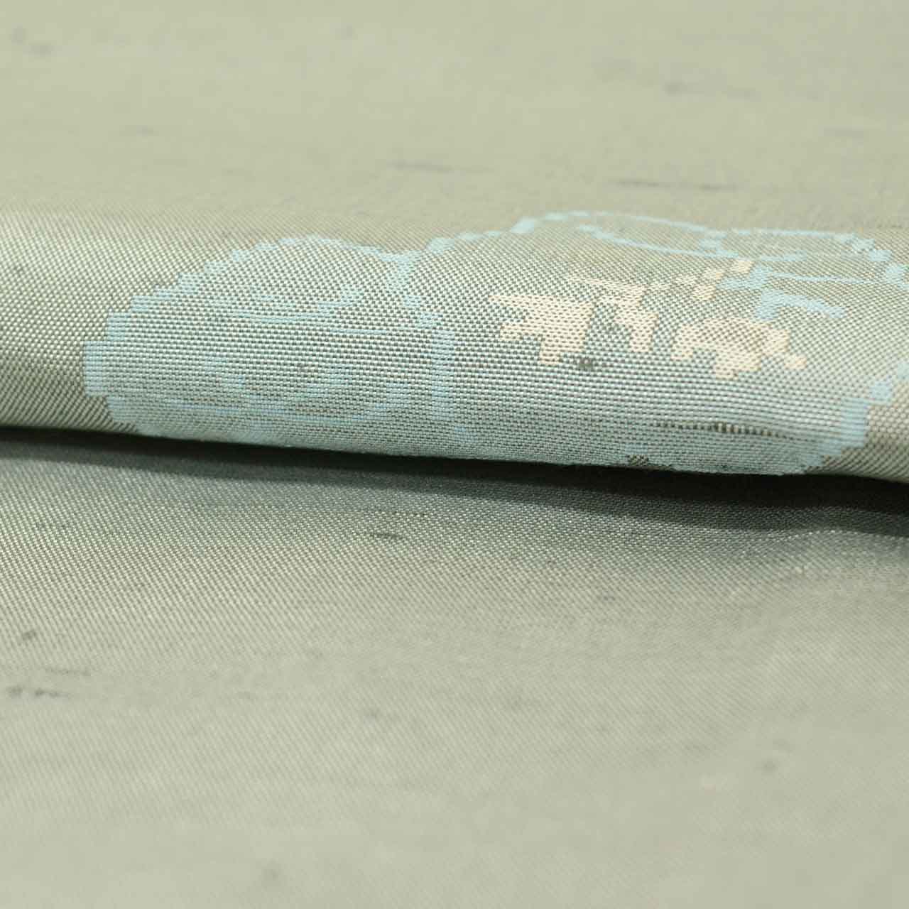 [Used] Tsumugi Silk Kimono, Hakusan Tsumugi, Recycled, Pure Silk, Size LL (Tall/Plus Size), Suitable for Tall/Slightly Curvy Figures, Special Item, Length 166cm, Sleeve Length 68.5cm, Unlined, Ready-made, Gray with Floral Pattern, Silk, Reused, uu2733b 