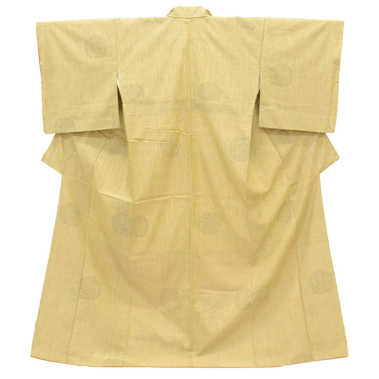 Vintage Japanese Kimono | Yuki Tsumugi | Green Silk | Snow Wheel Pattern | UNESCO Heritage | Size M | Sustainable | uu2734b