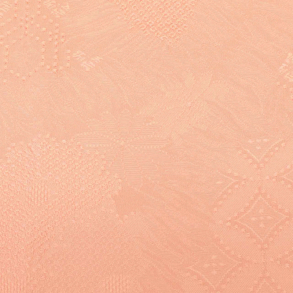[Used] Recycled Kimono, Plain Color, Silk, Size M (Slightly Plus Size L), Excellent Condition, Length 159.3cm (62.7in), Sleeve Length 66.2cm (26.1in), Lined, Ready-made, Unused, Single Family Crest, Pink, Shippo Flower Pattern, Reuse uu2759b 