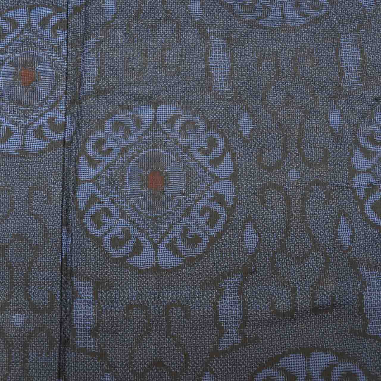 Vintage Japanese Kimono | Oshima Tsumugi | Navy Silk | Floral Pattern | Antique | Size S | Sustainable | uu2762b