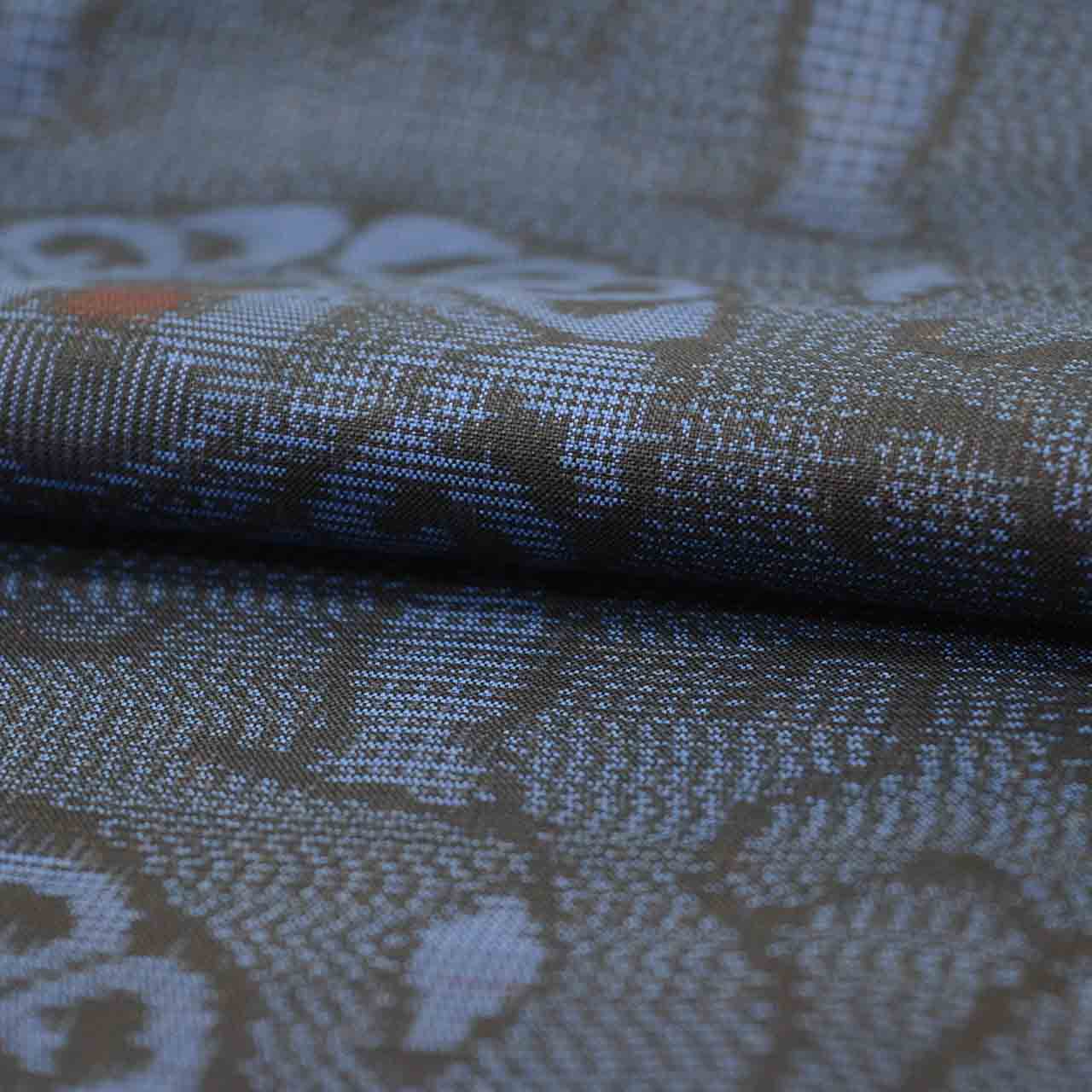 Vintage Japanese Kimono | Oshima Tsumugi | Navy Silk | Floral Pattern | Antique | Size S | Sustainable | uu2762b