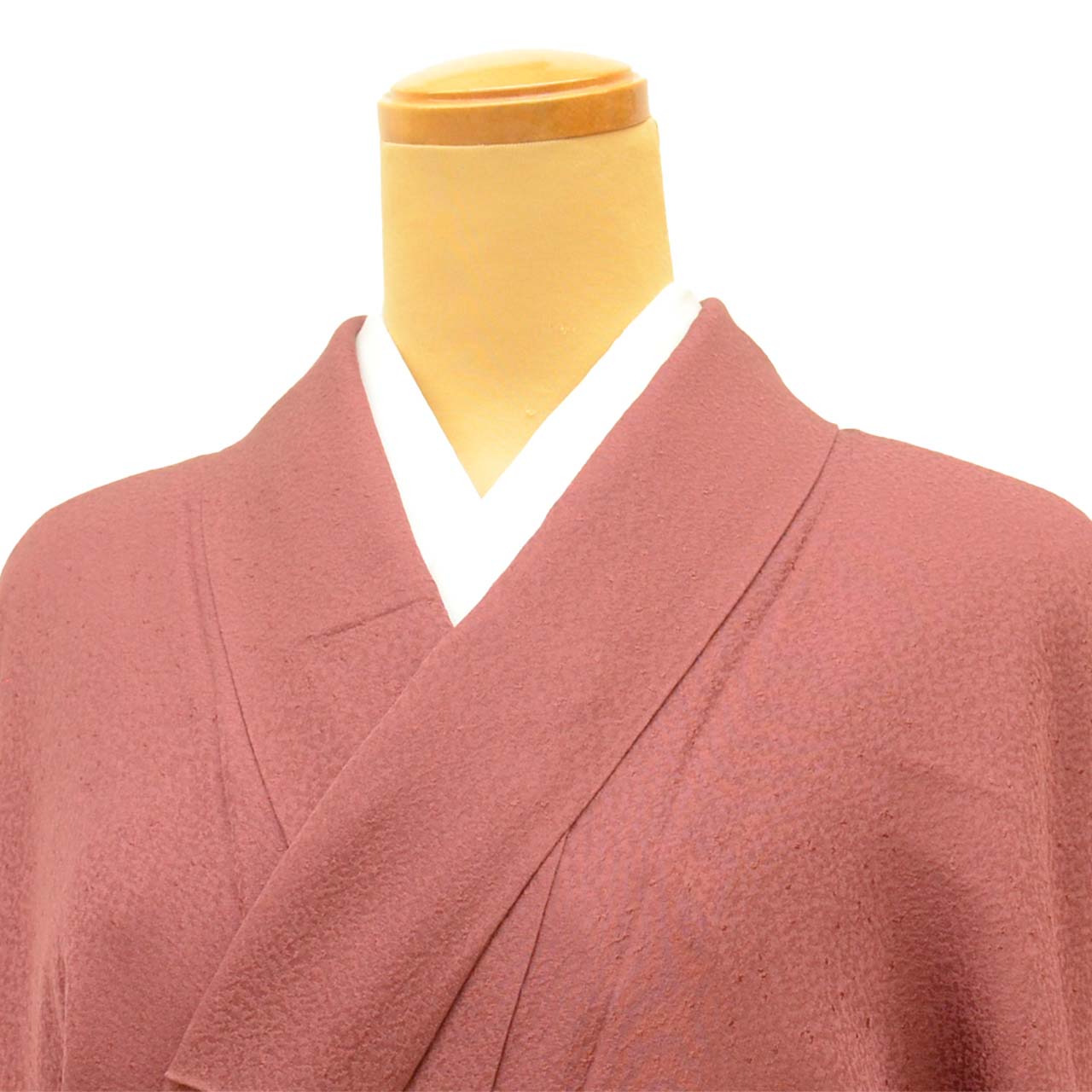 [Used] Recycled Kimono, Solid Color, Pure Silk, Size S (Slightly Plus Size L), Excellent Condition, Length 153.7cm (60.5in), Kyoto Plant Dye, Sleeve Length 65.0cm (25.6in), Lined, Ready-made, Brown, Ice Crack Pattern, Silk, Reuse uu2767b 