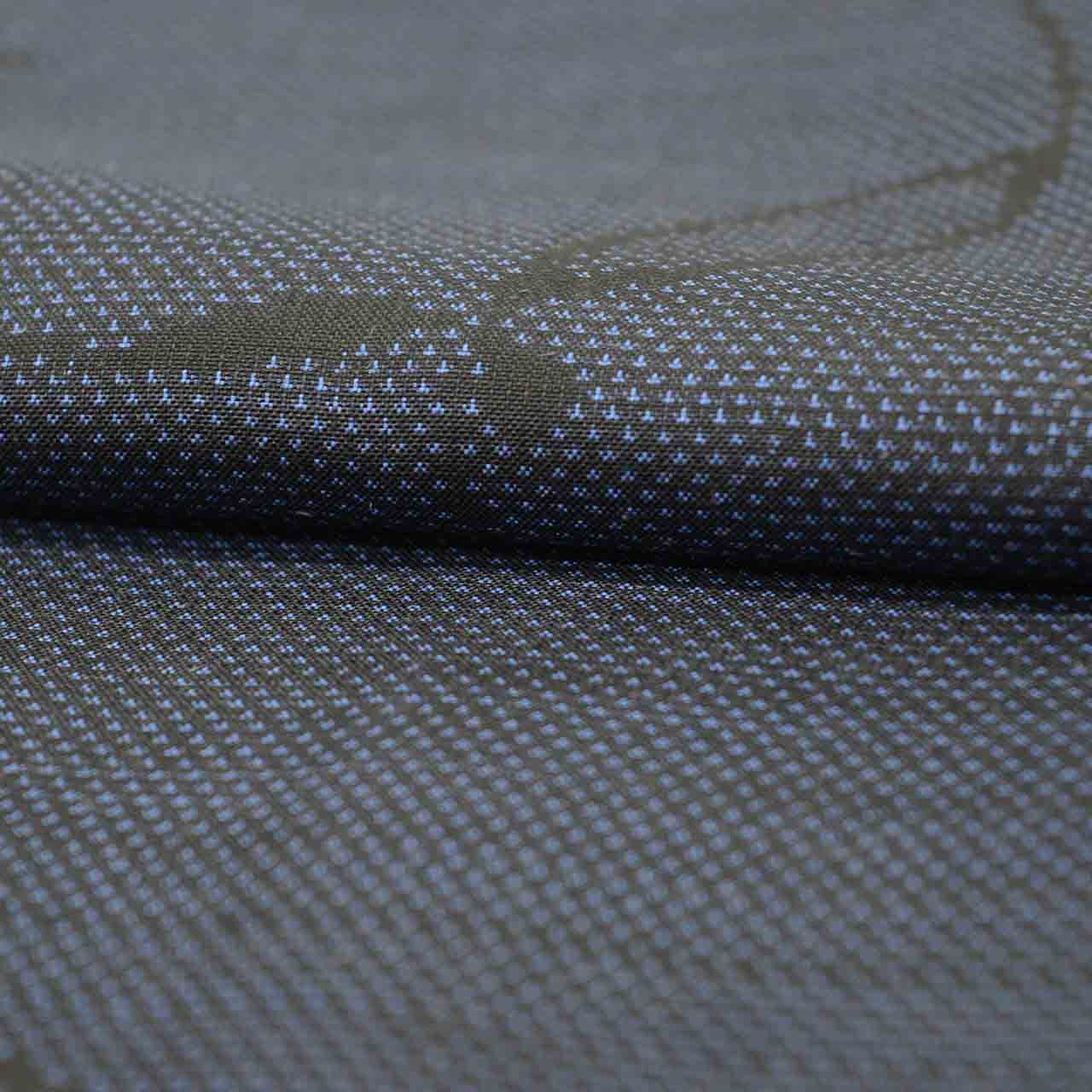 Vintage Japanese Kimono | Oshima Tsumugi | Navy Silk | Leaf Pattern | 7-Maruki | Unused | Size M | Sustainable | uu2769b