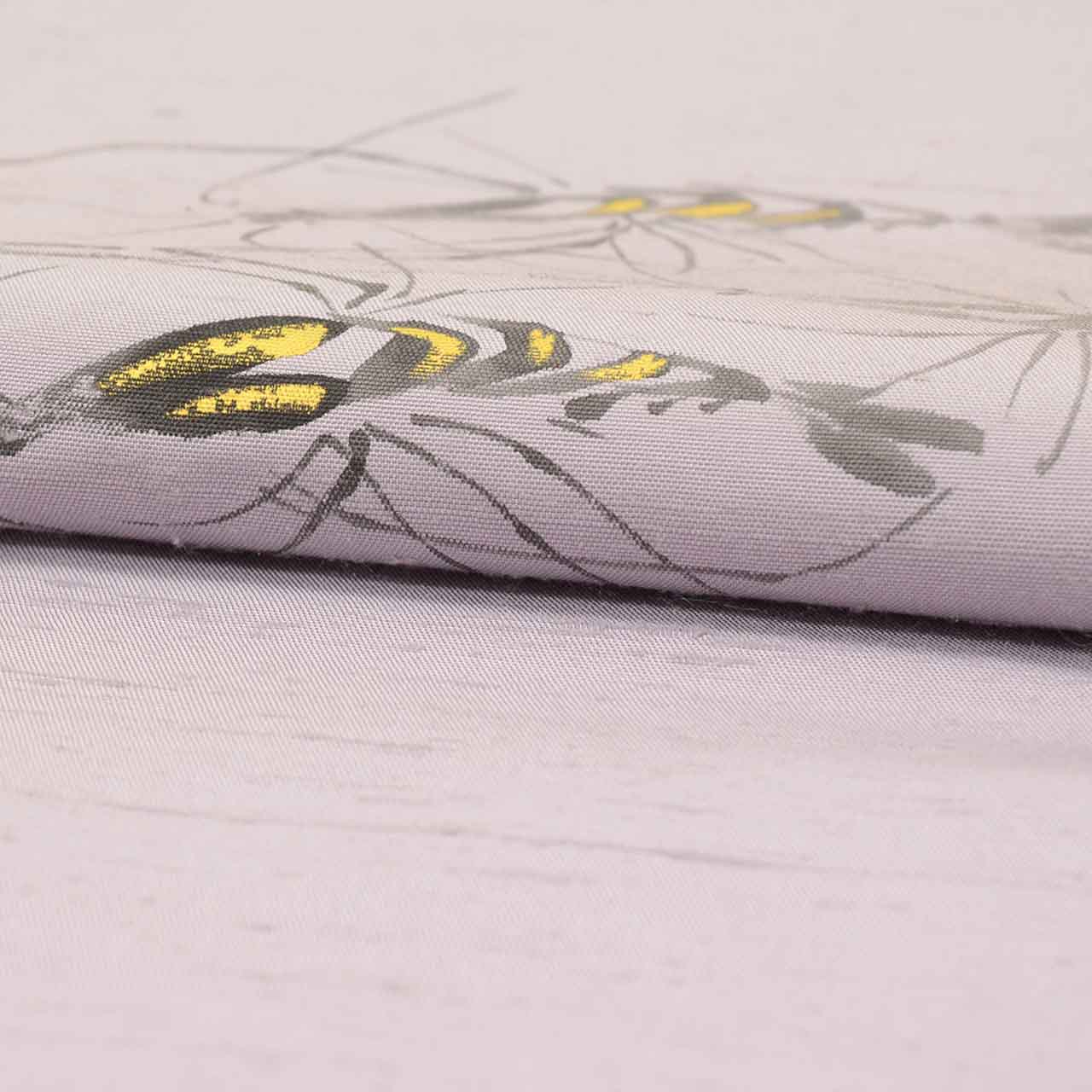Vintage Japanese Obi | Nagoya Obi | Purple Silk Tsumugi | Lobster Pattern | Gold Foil | Semi-formal | Sustainable | uu2783b