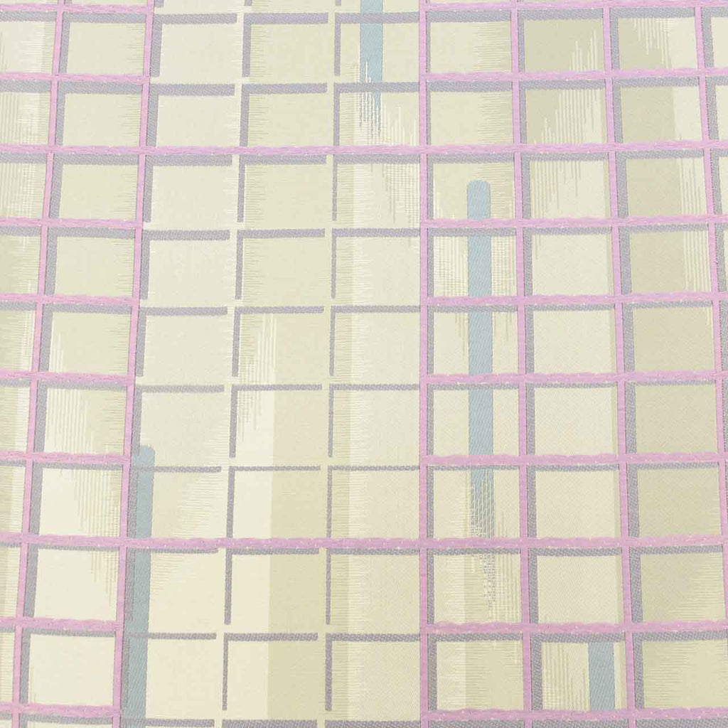 Vintage Japanese Obi | Sha-re Fukuro Obi | Gray Purple Nishijin Silk | Lattice | Obikosha | Semi-formal | Sustainable | uu2787b