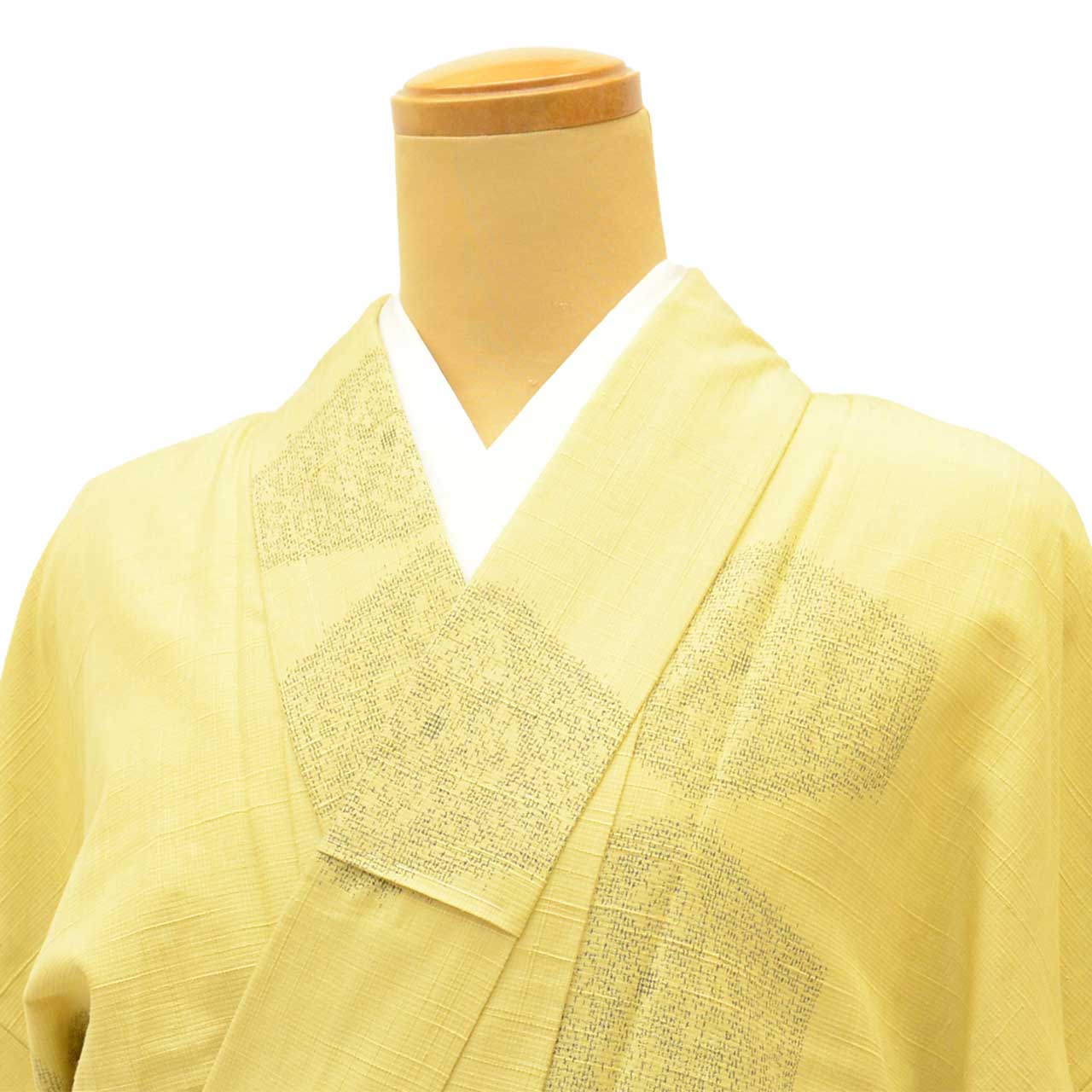 Vintage Japanese Kimono | Tsumugi | Yellow Silk | Tortoiseshell Pattern | Unused | Unlined | Size S | Sustainable | Sustainable | uu2789b