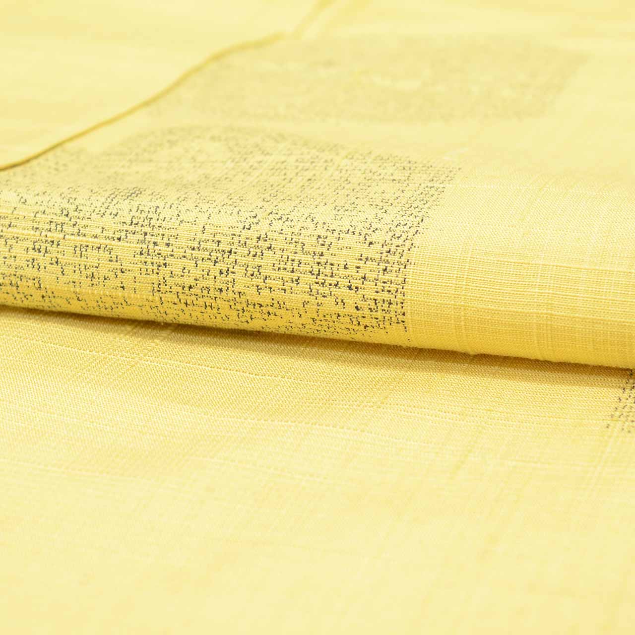 Vintage Japanese Kimono | Tsumugi | Yellow Silk | Tortoiseshell Pattern | Unused | Unlined | Size S | Sustainable | Sustainable | uu2789b