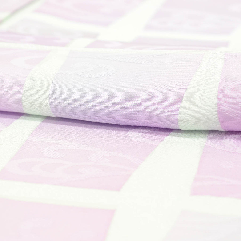 [Used] Recycled Kimono, Komon Kimono, Pure Silk, Size M, Excellent Condition, Length 158.5cm (62.4in), Sleeve Length 62.8cm (24.7in), Unlined, Ready-made, Purple, Checkered Pattern, Flowing Water, Silk, Reuse uu2791b 