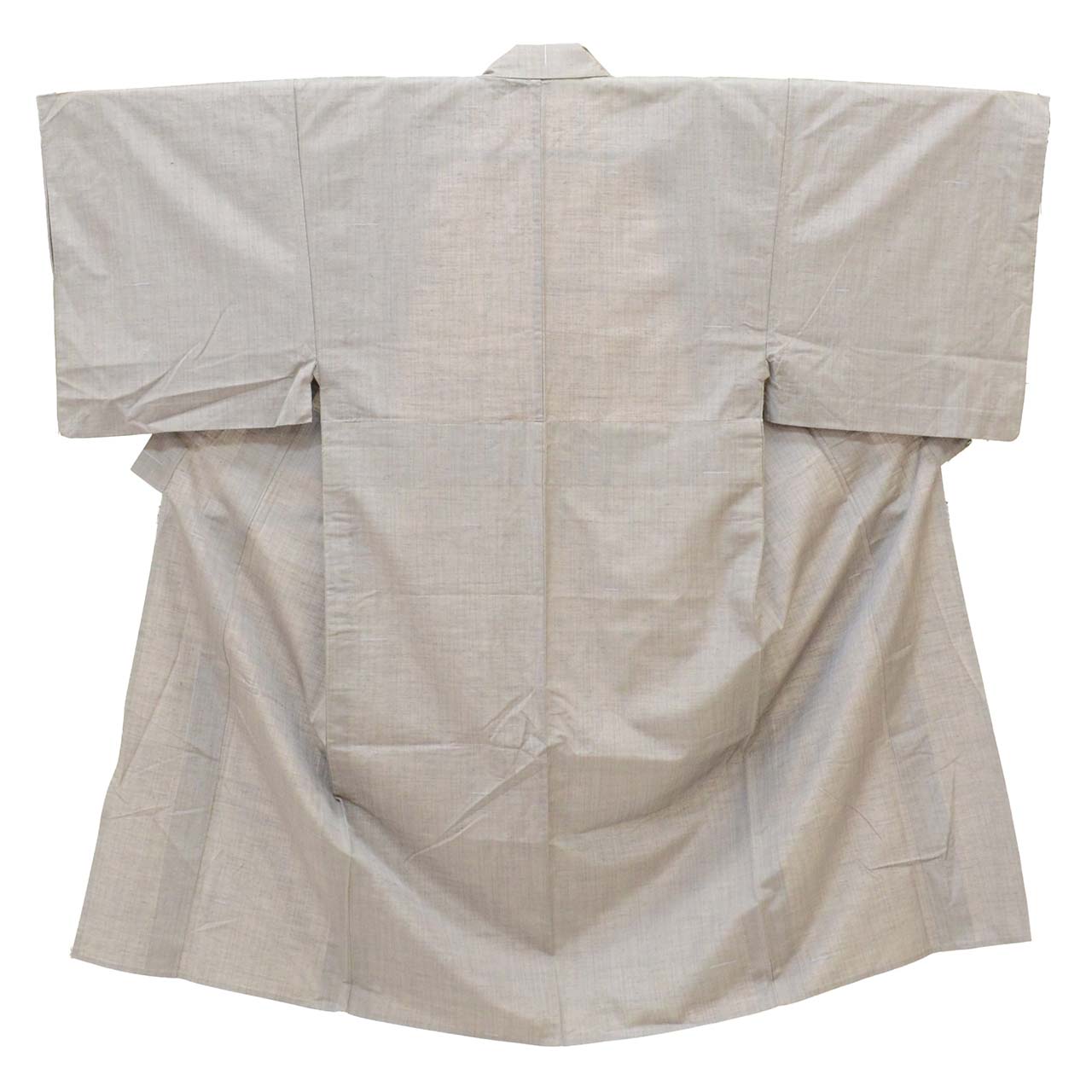 Vintage Japanese Kimono | Men's Tsumugi | Gray Silk | Solid | Unlined | Size S | Sustainable | Sustainable | uu2792b