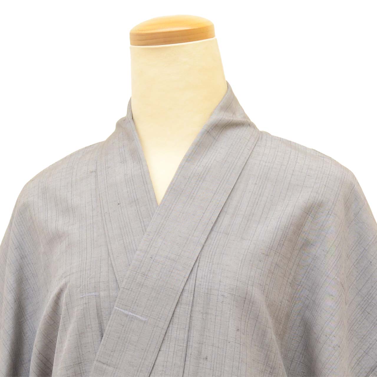 Vintage Japanese Kimono | Men's Tsumugi | Gray Silk | Solid | Unlined | Size S | Sustainable | Sustainable | uu2792b